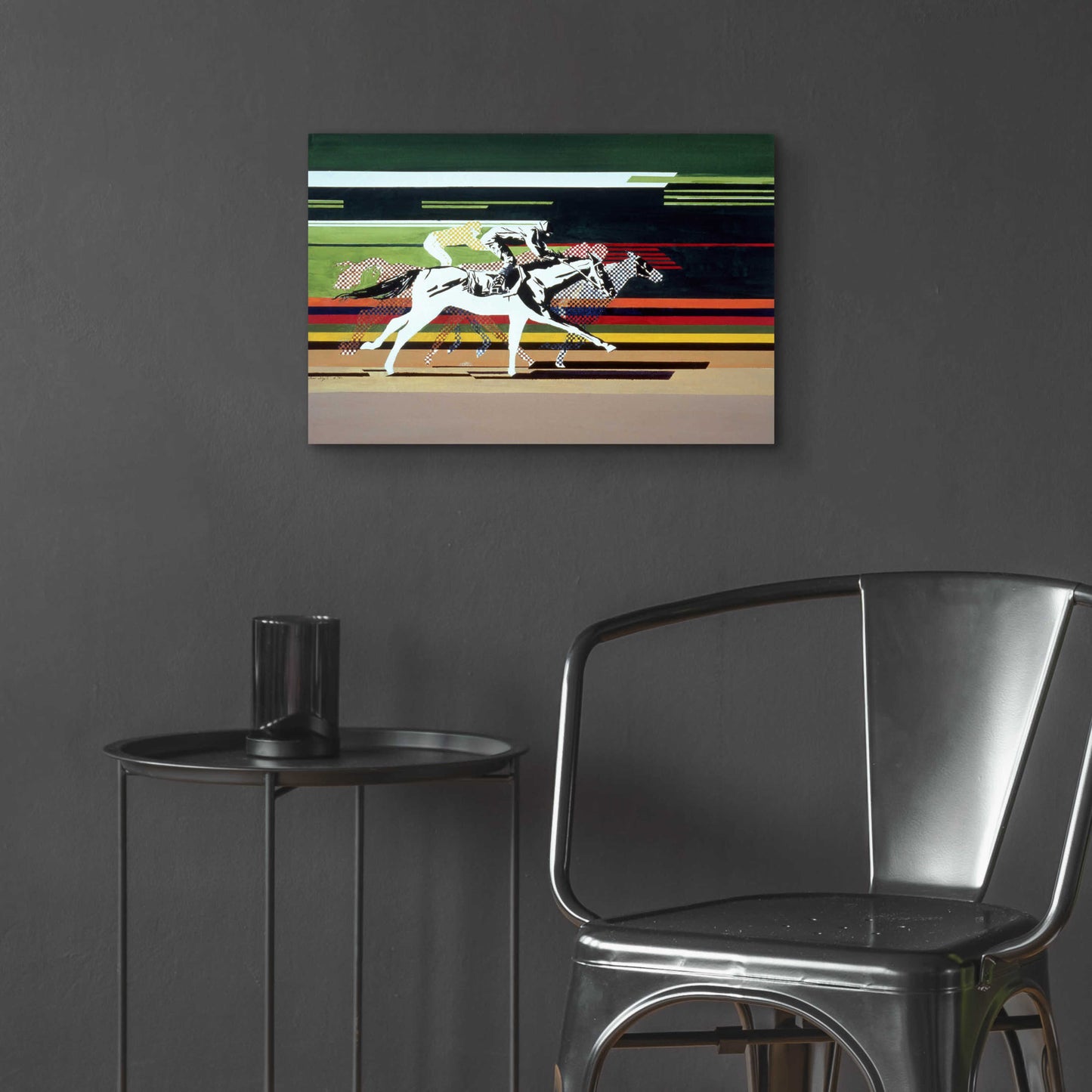 Epic Art 'Race Horses' by Beverly Doyle, Acrylic Glass Wall Art,24x16