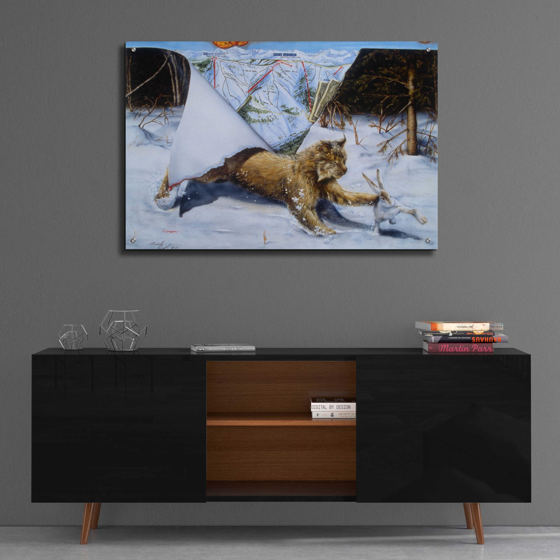 Epic Art 'Lynx' by Beverly Doyle, Acrylic Glass Wall Art,36x24