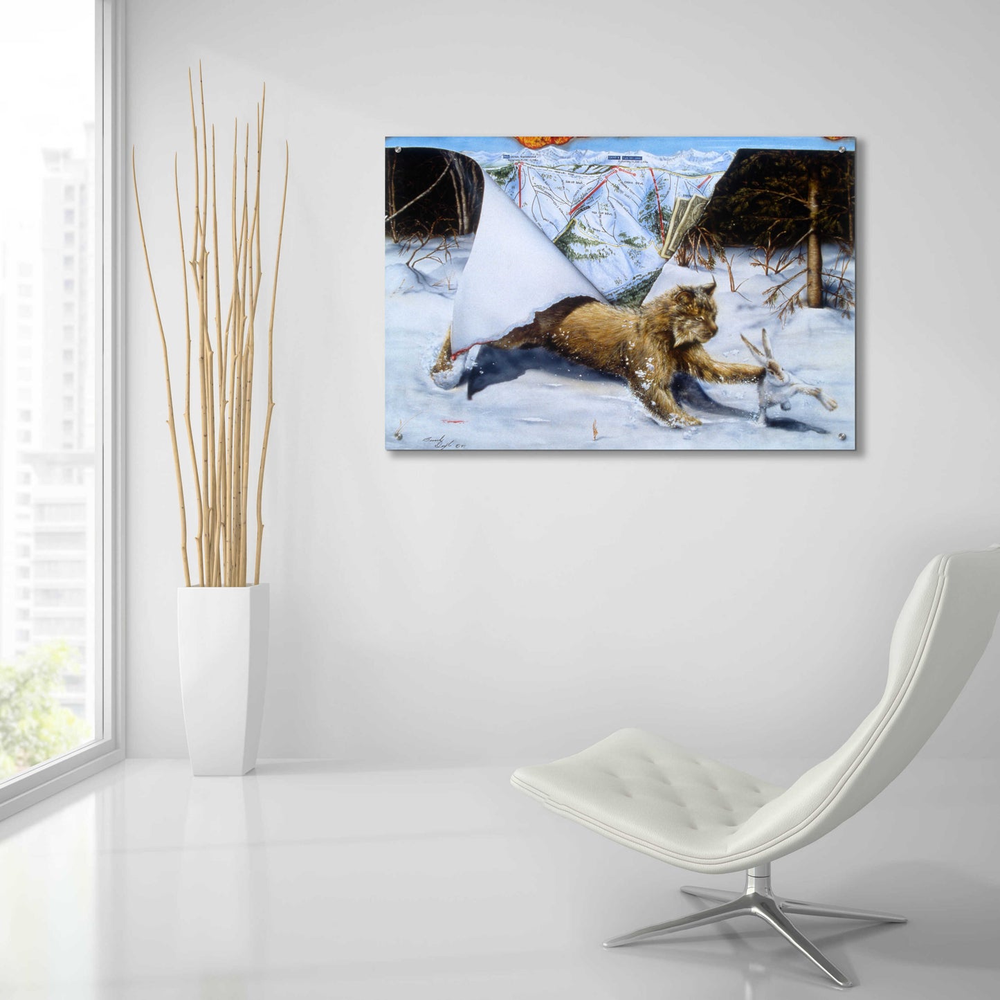 Epic Art 'Lynx' by Beverly Doyle, Acrylic Glass Wall Art,36x24