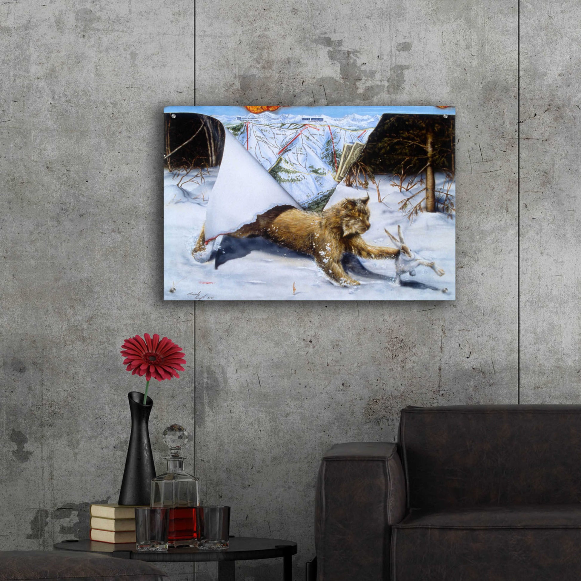 Epic Art 'Lynx' by Beverly Doyle, Acrylic Glass Wall Art,36x24