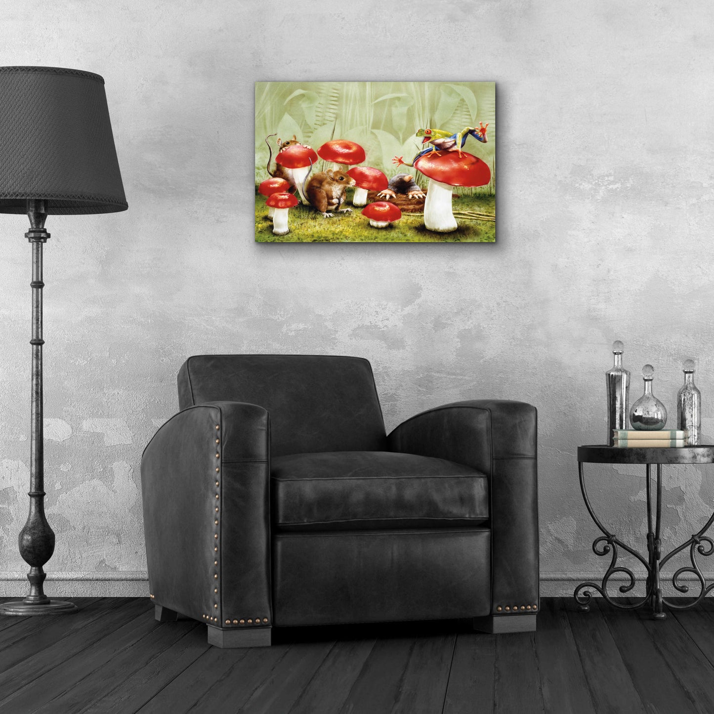 Epic Art 'Mushroom Meeting' by Beverly Doyle, Acrylic Glass Wall Art,24x16