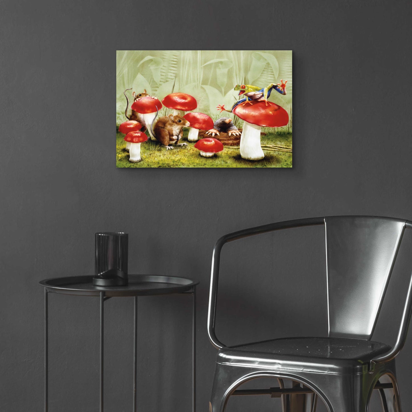 Epic Art 'Mushroom Meeting' by Beverly Doyle, Acrylic Glass Wall Art,24x16