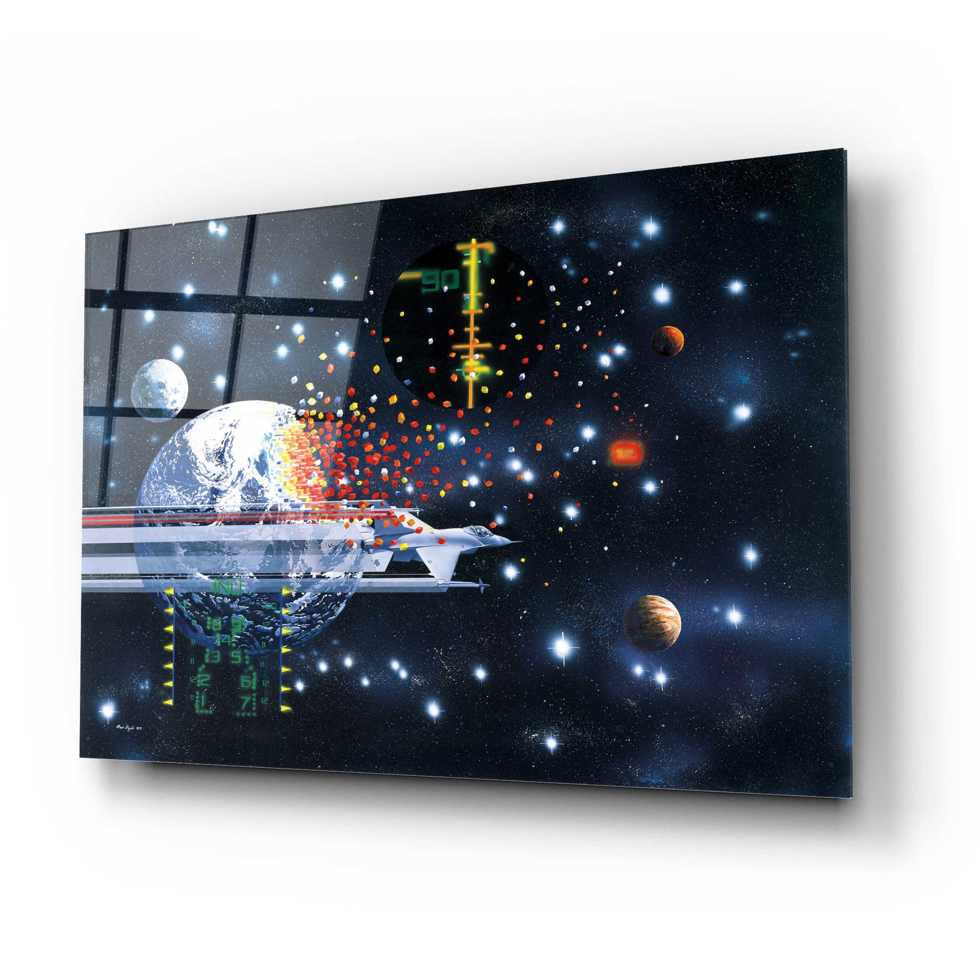Epic Art 'Conquering Space' by Beverly Doyle, Acrylic Glass Wall Art,24x16