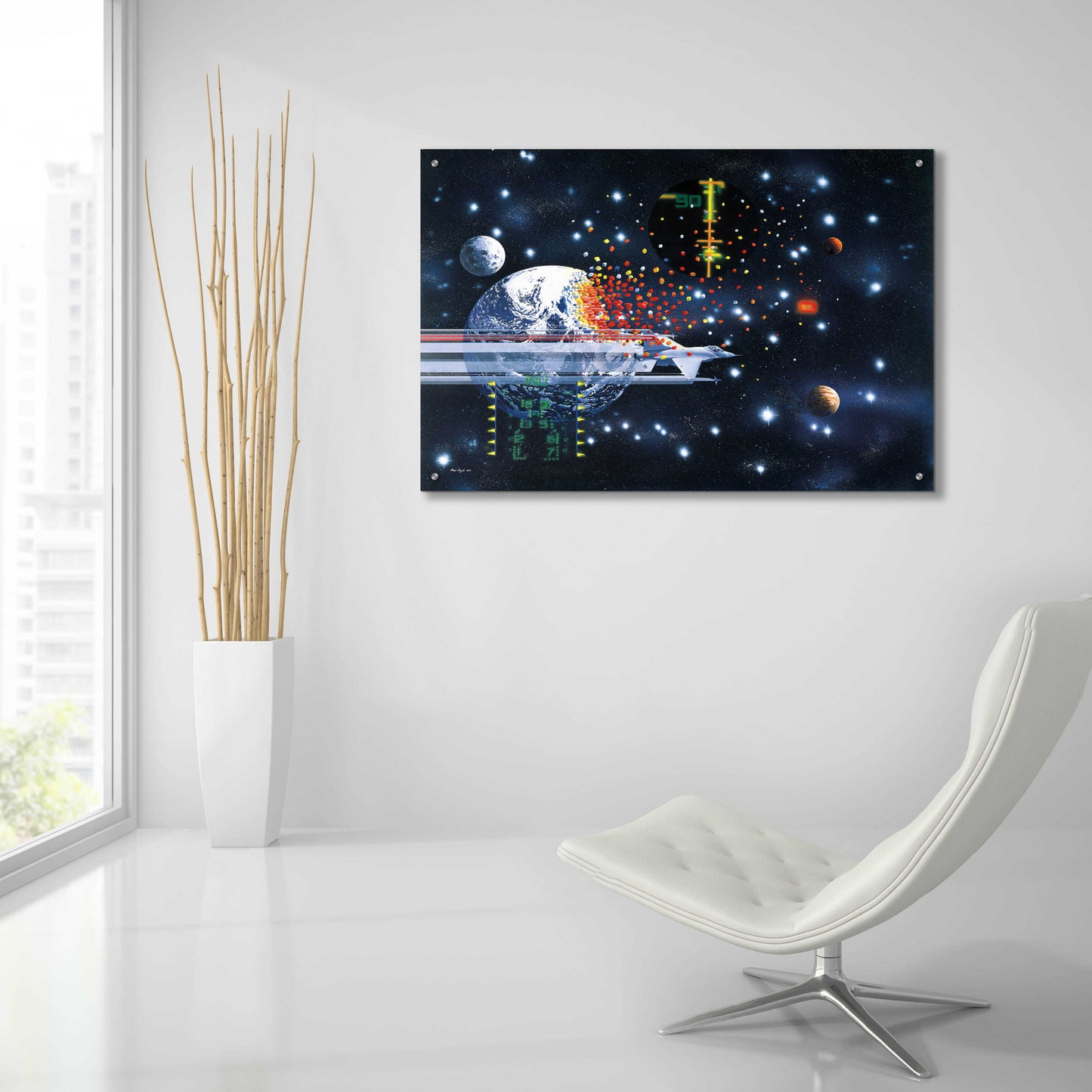 Epic Art 'Conquering Space' by Beverly Doyle, Acrylic Glass Wall Art,36x24