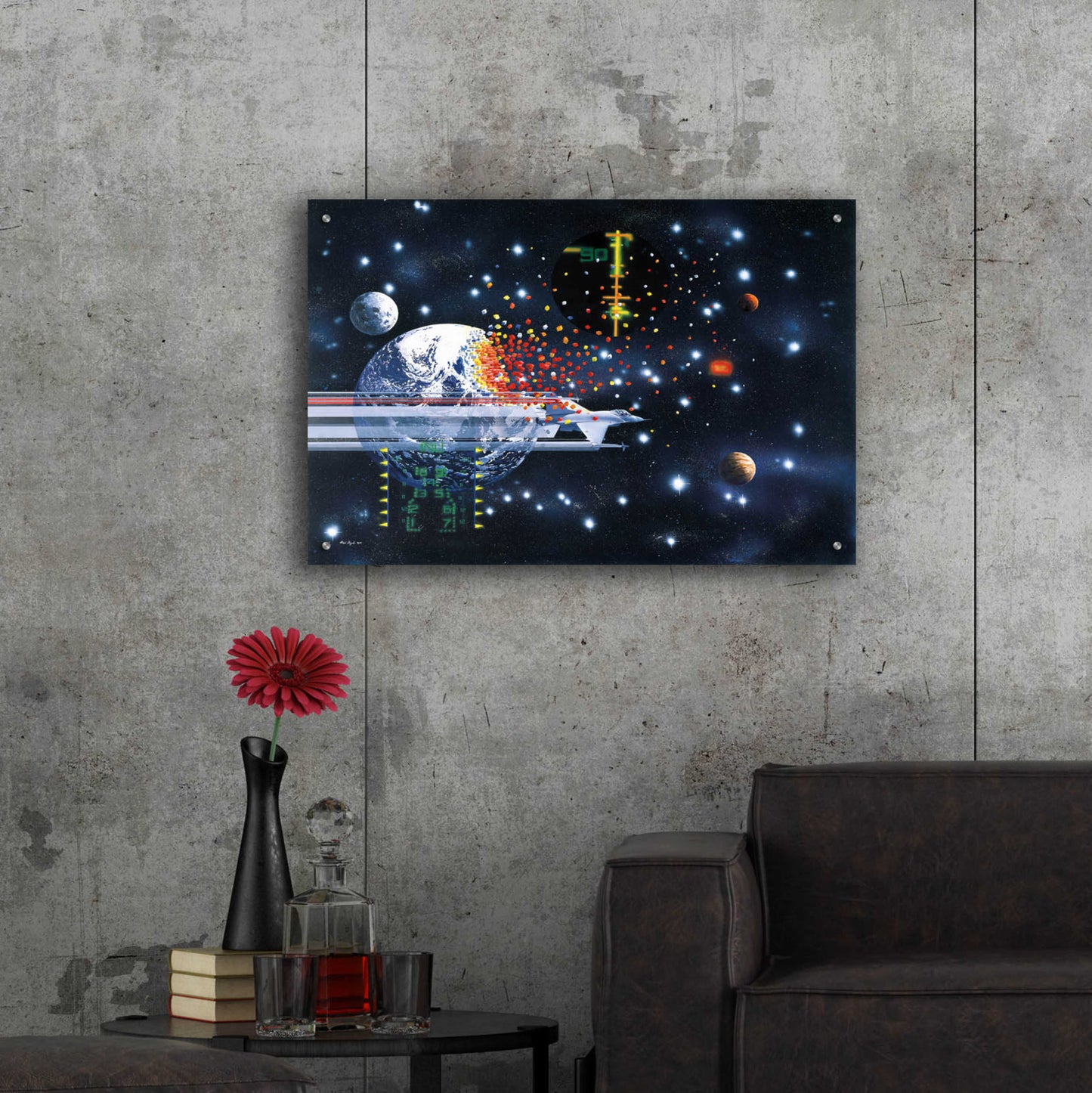 Epic Art 'Conquering Space' by Beverly Doyle, Acrylic Glass Wall Art,36x24