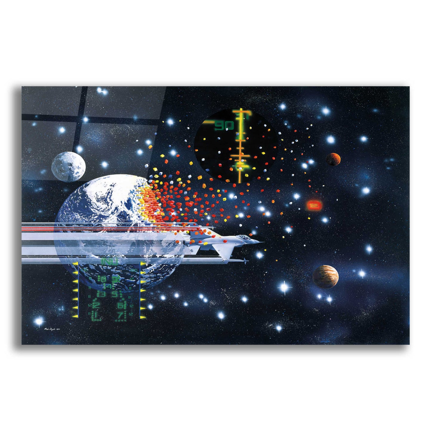 Epic Art 'Conquering Space' by Beverly Doyle, Acrylic Glass Wall Art