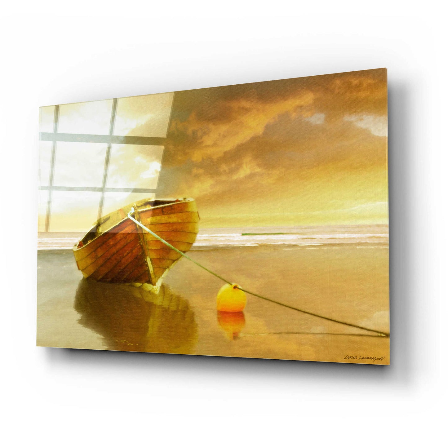 Epic Art 'The Solitude of the Sea II' by Carlos Casamayor, Acrylic Glass Wall Art,24x16