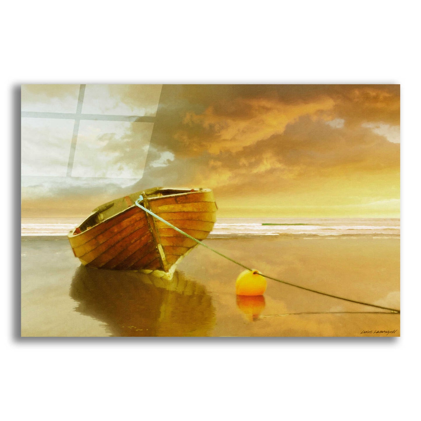 Epic Art 'The Solitude of the Sea II' by Carlos Casamayor, Acrylic Glass Wall Art,24x16