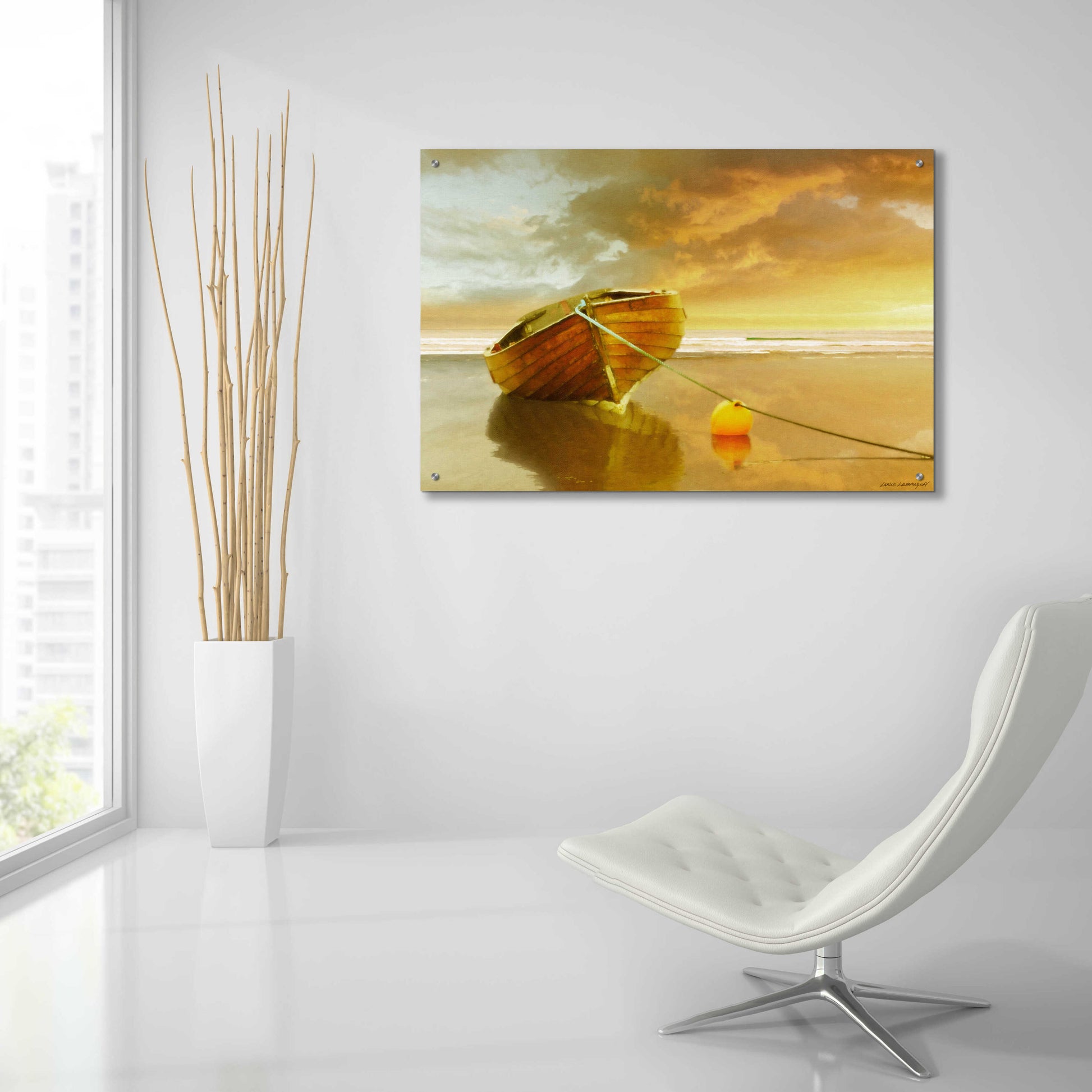 Epic Art 'The Solitude of the Sea II' by Carlos Casamayor, Acrylic Glass Wall Art,36x24