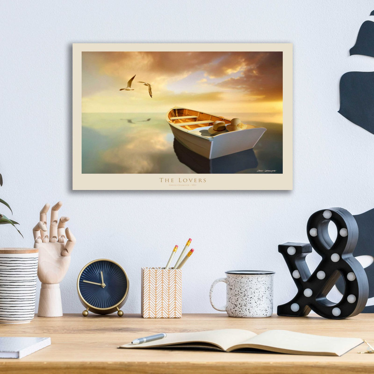 The Lovers by Carlos Casamayor - 16x12 acrylic wall art in a room
