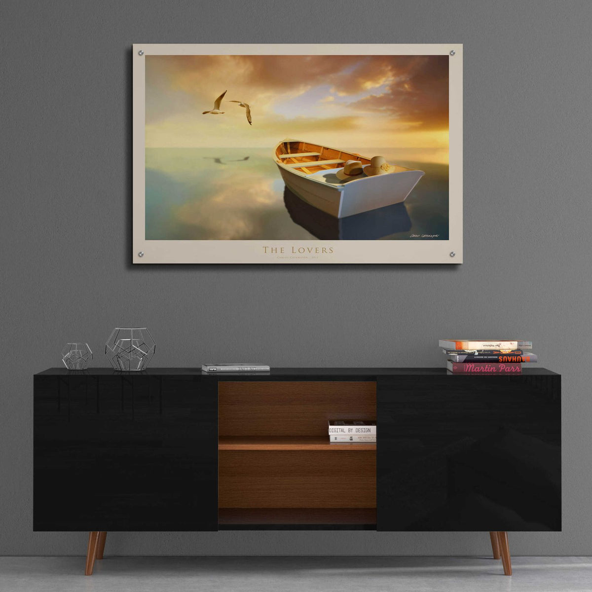 The Lovers by Carlos Casamayor - 36x24 acrylic wall art in a room