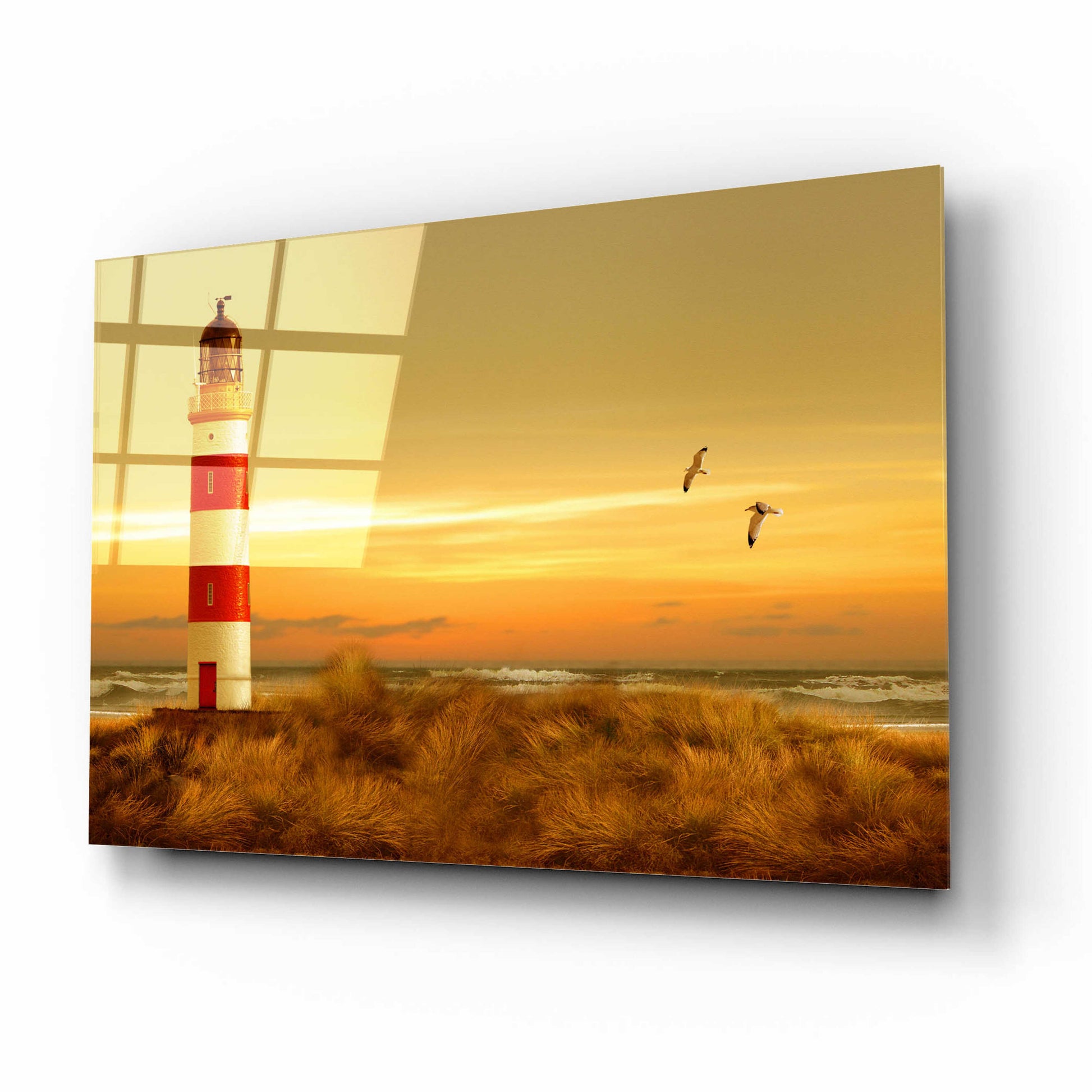 Epic Art 'Pacific Sunset 5' by Carlos Casamayor, Acrylic Glass Wall Art,16x12