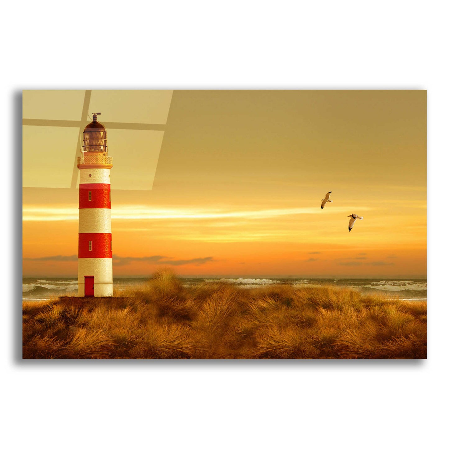 Epic Art 'Pacific Sunset 5' by Carlos Casamayor, Acrylic Glass Wall Art,24x16