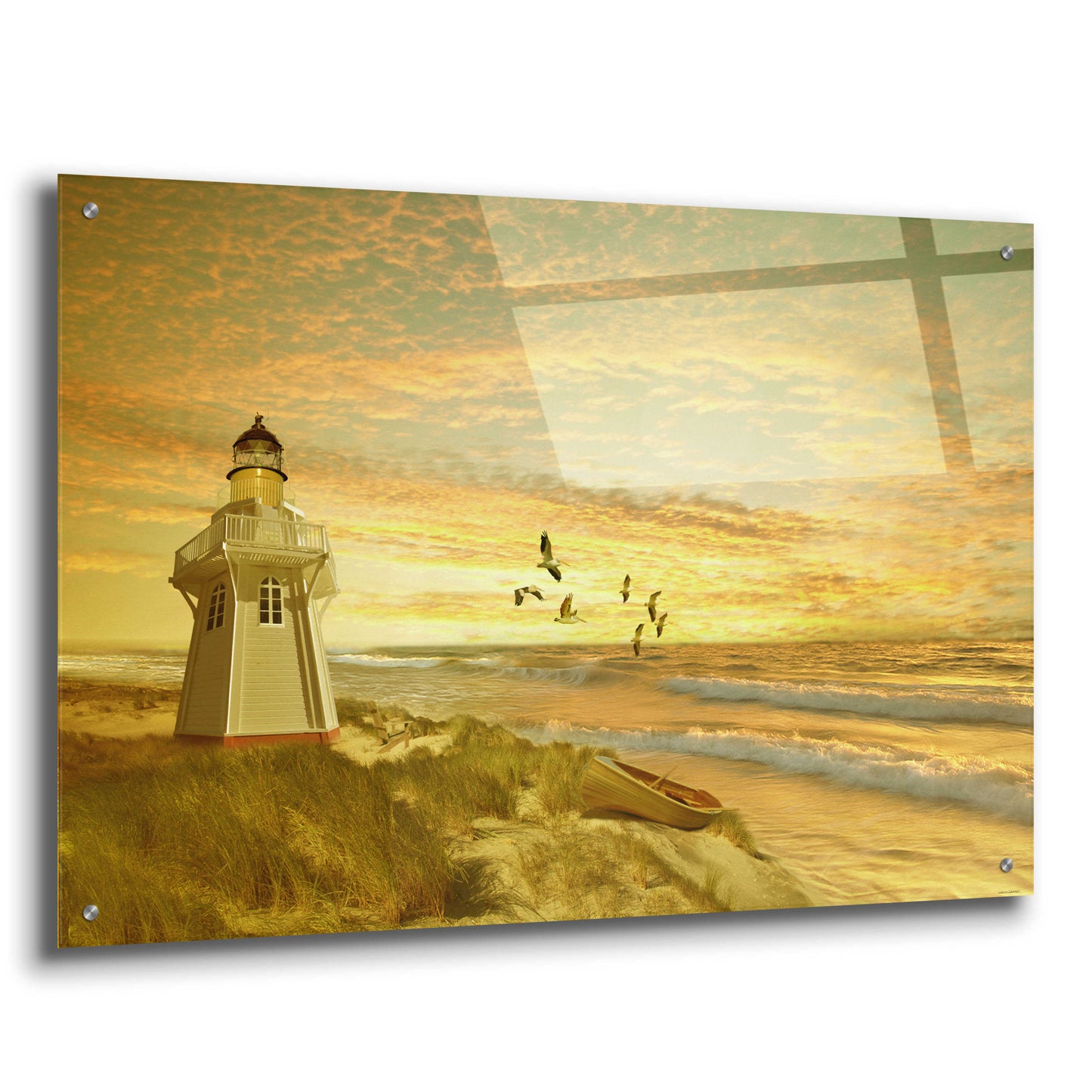 Epic Art 'Pacific Sunset 6' by Carlos Casamayor, Acrylic Glass Wall Art,36x24