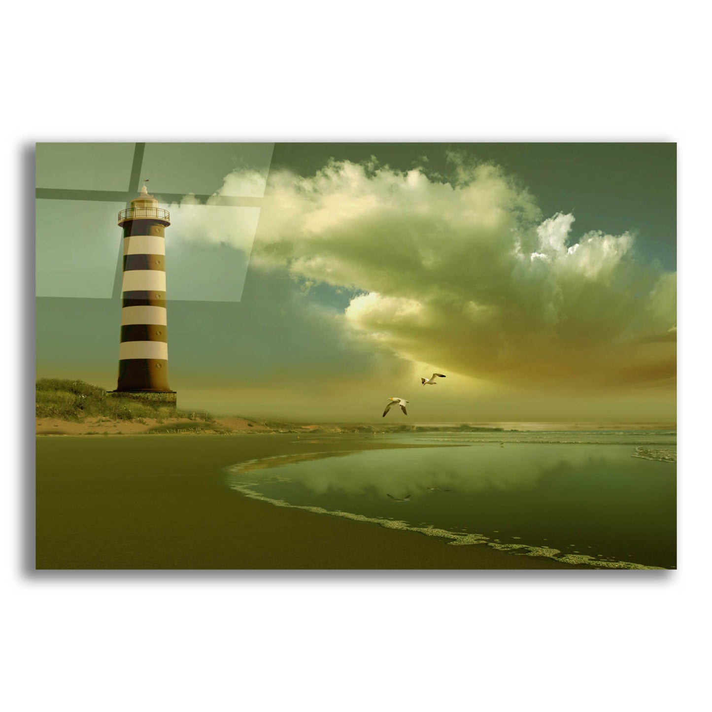 Epic Art 'Pacific Sunset 7' by Carlos Casamayor, Acrylic Glass Wall Art,24x16