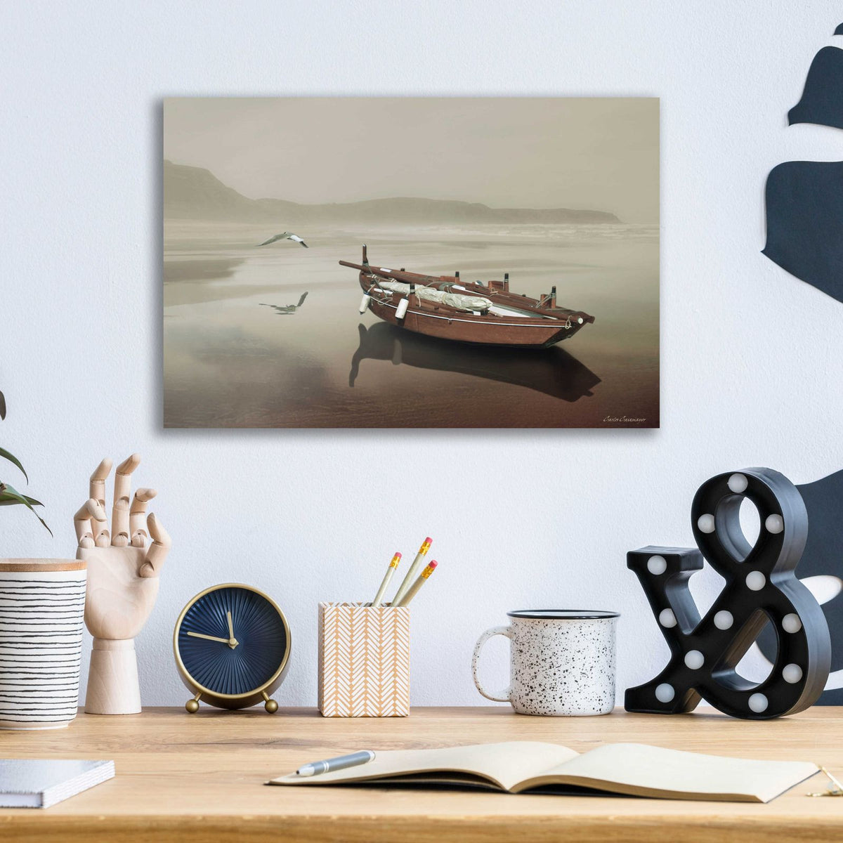 Epic Art 'The Solitude of the Sea' by Carlos Casamayor, Acrylic Glass Wall Art,16x12