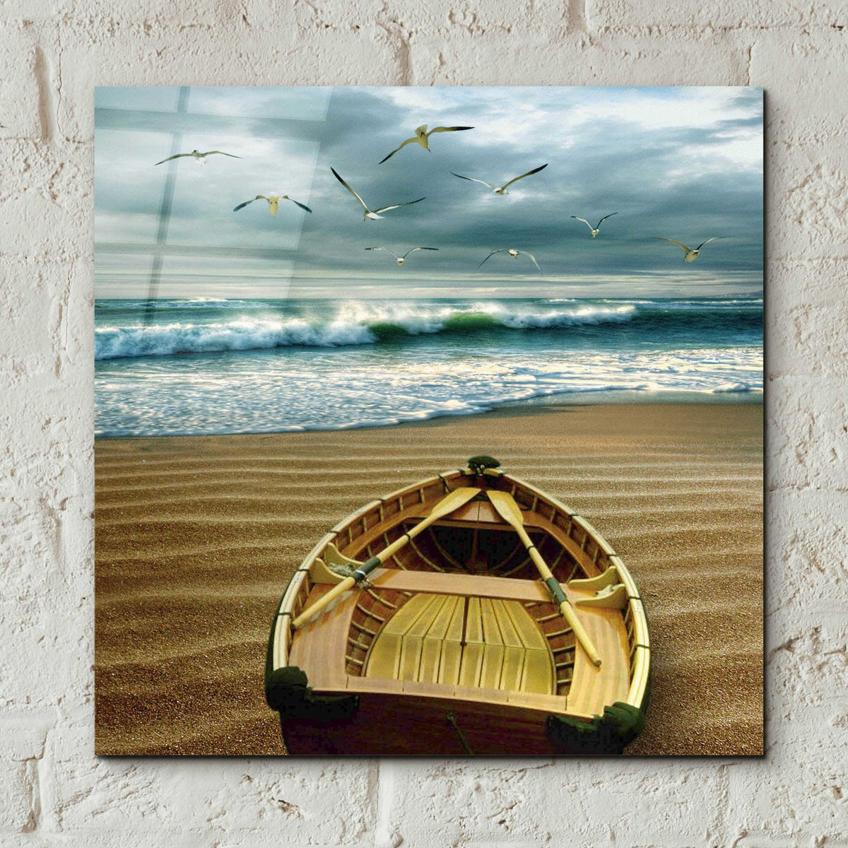 Pacific 6 AM by Carlos Casamayor - 12x12 acrylic wall art in a room