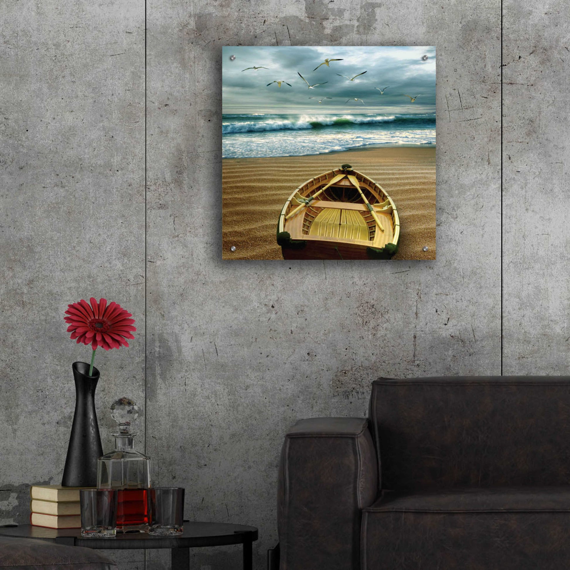 Epic Art 'Pacific 6 AM' by Carlos Casamayor, Acrylic Glass Wall Art,24x24