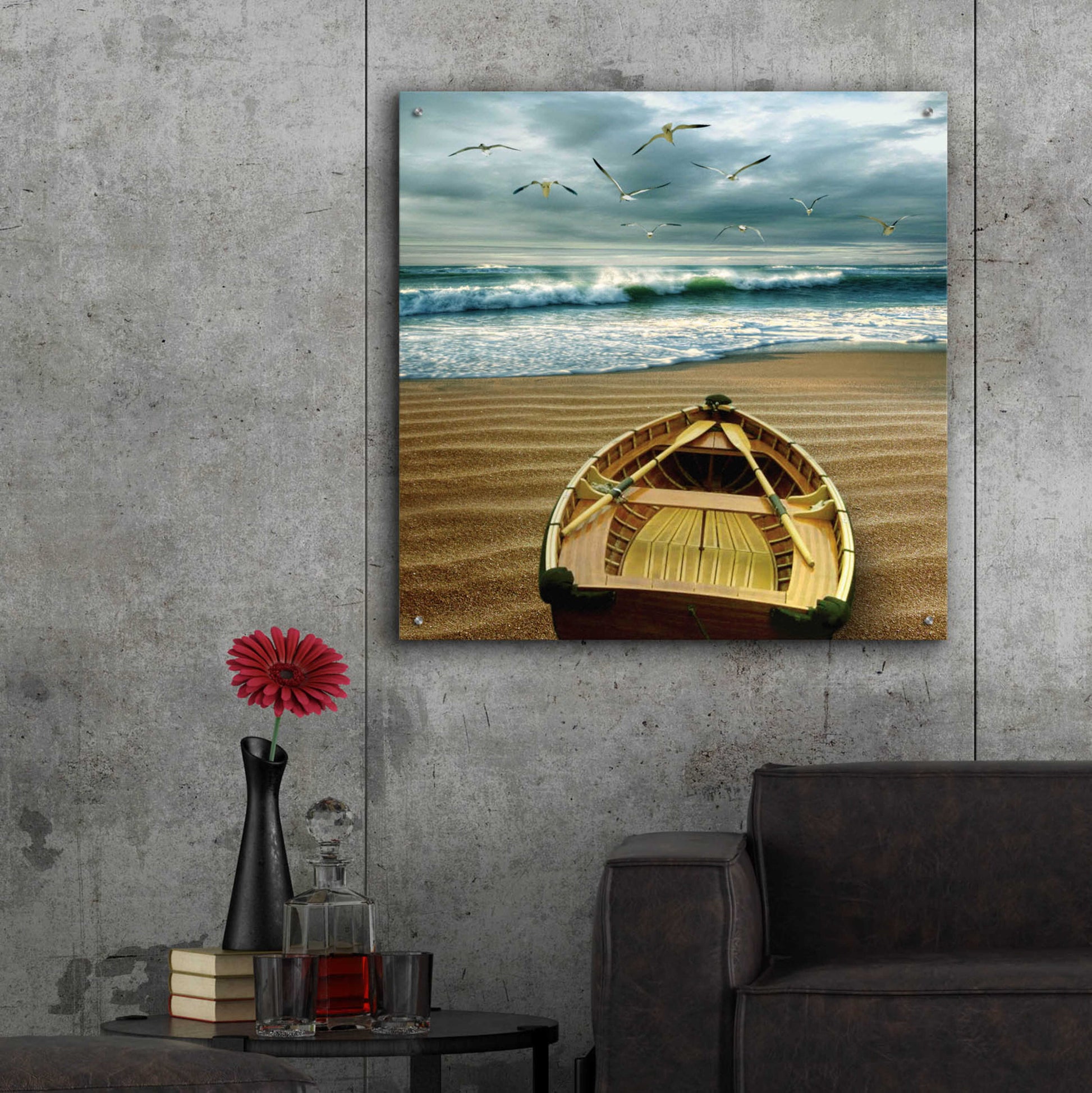 Epic Art 'Pacific 6 AM' by Carlos Casamayor, Acrylic Glass Wall Art,36x36