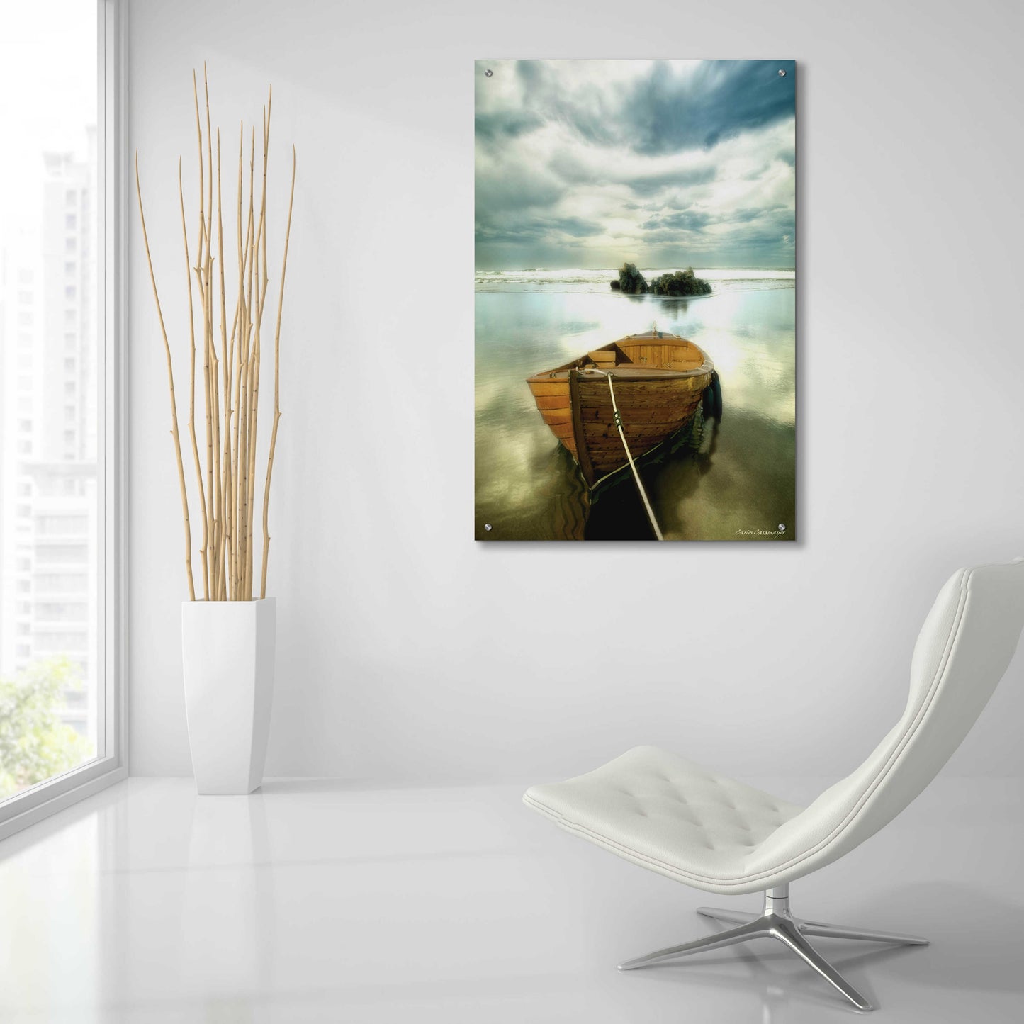 Epic Art 'The Old Boat' by Carlos Casamayor, Acrylic Glass Wall Art,24x36