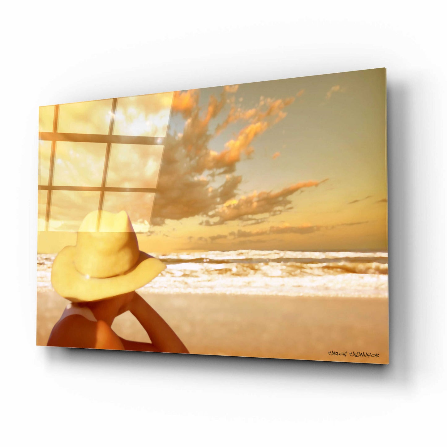 Epic Art 'Memories on the Beach 1' by Carlos Casamayor, Acrylic Glass Wall Art,16x12