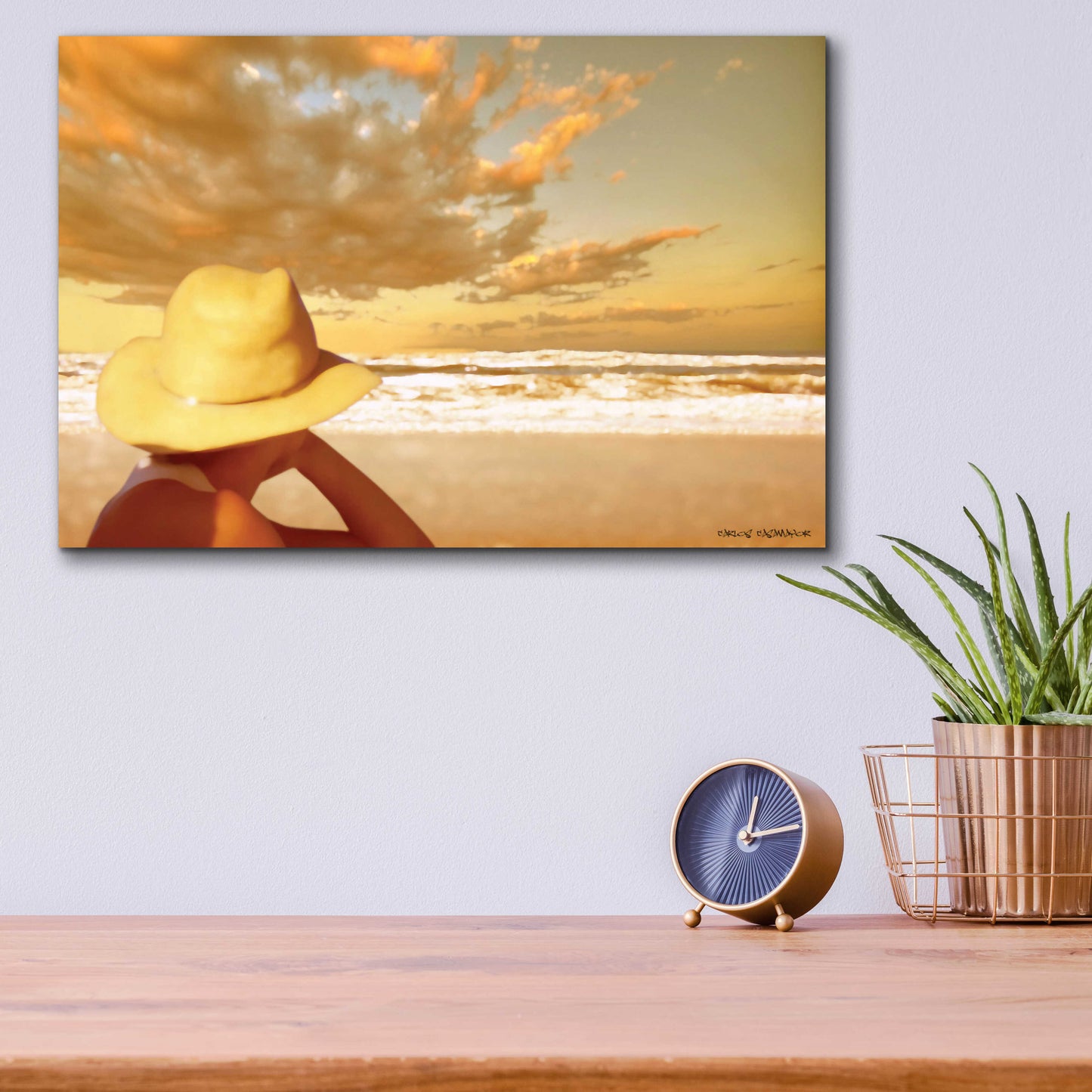 Epic Art 'Memories on the Beach 1' by Carlos Casamayor, Acrylic Glass Wall Art,16x12