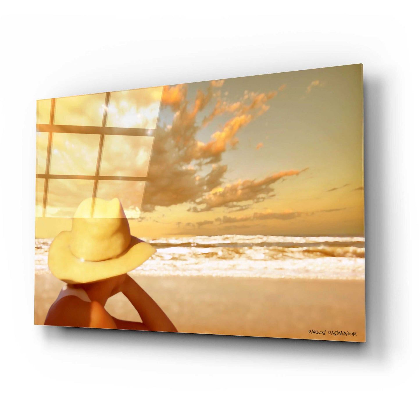 Epic Art 'Memories on the Beach 1' by Carlos Casamayor, Acrylic Glass Wall Art,24x16