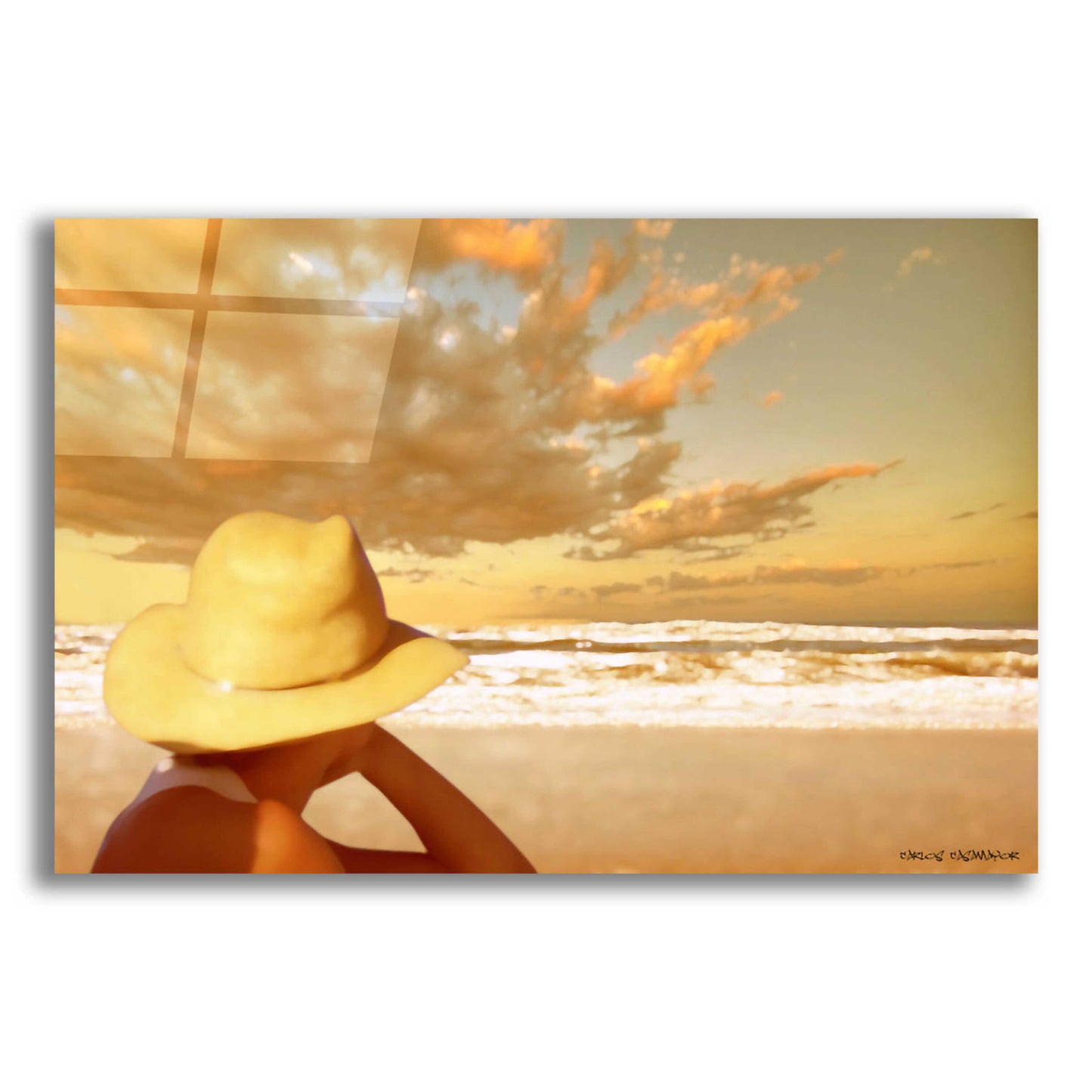 Epic Art 'Memories on the Beach 1' by Carlos Casamayor, Acrylic Glass Wall Art,24x16