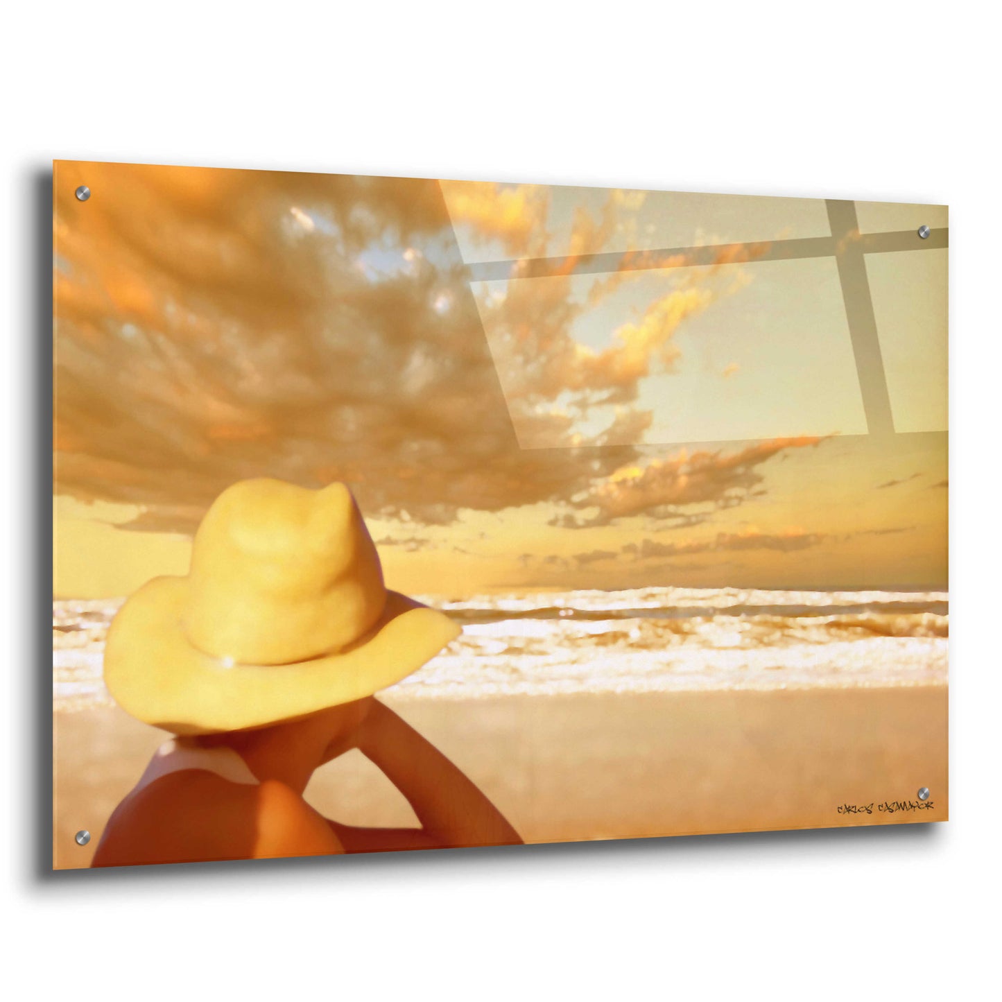 Epic Art 'Memories on the Beach 1' by Carlos Casamayor, Acrylic Glass Wall Art,36x24