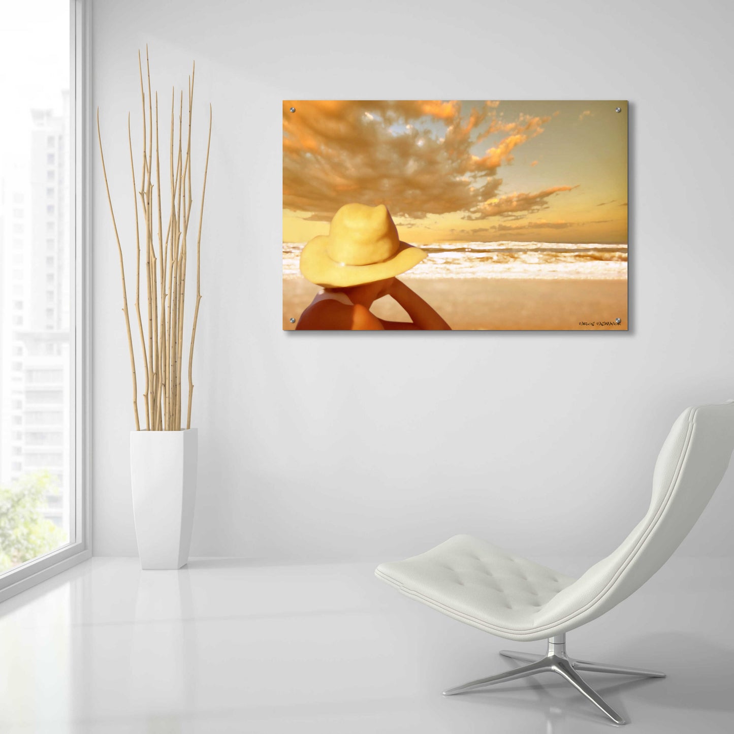 Epic Art 'Memories on the Beach 1' by Carlos Casamayor, Acrylic Glass Wall Art,36x24