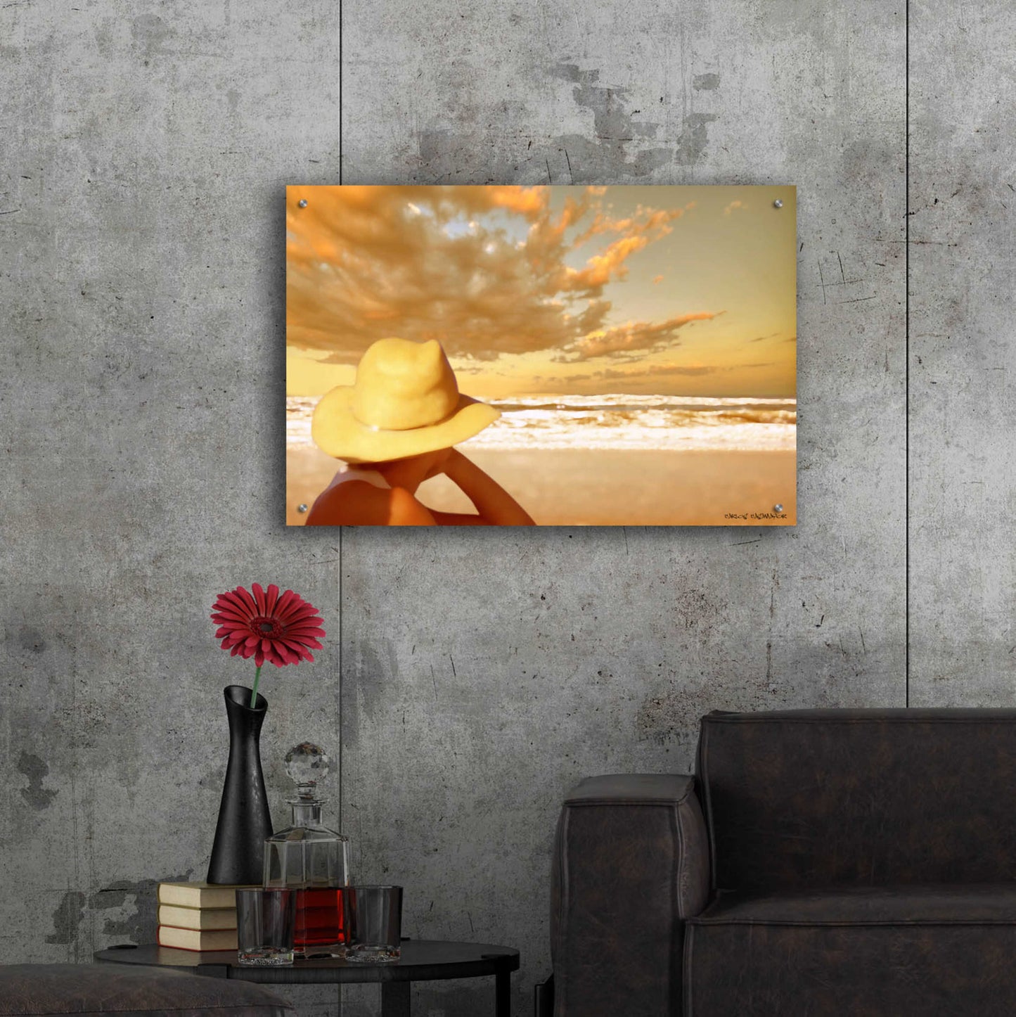 Epic Art 'Memories on the Beach 1' by Carlos Casamayor, Acrylic Glass Wall Art,36x24