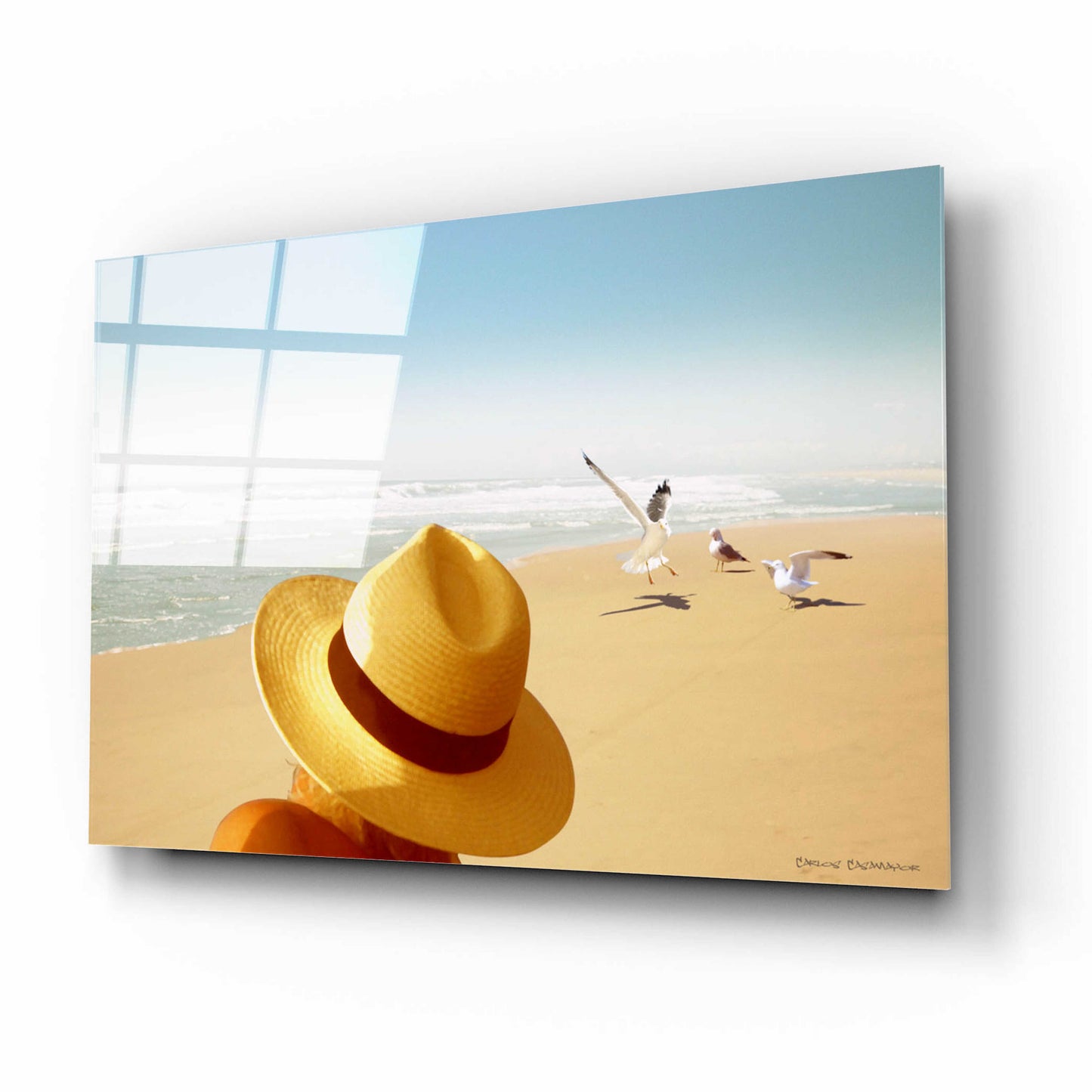 Epic Art 'Memories on the Beach 2' by Carlos Casamayor, Acrylic Glass Wall Art,16x12