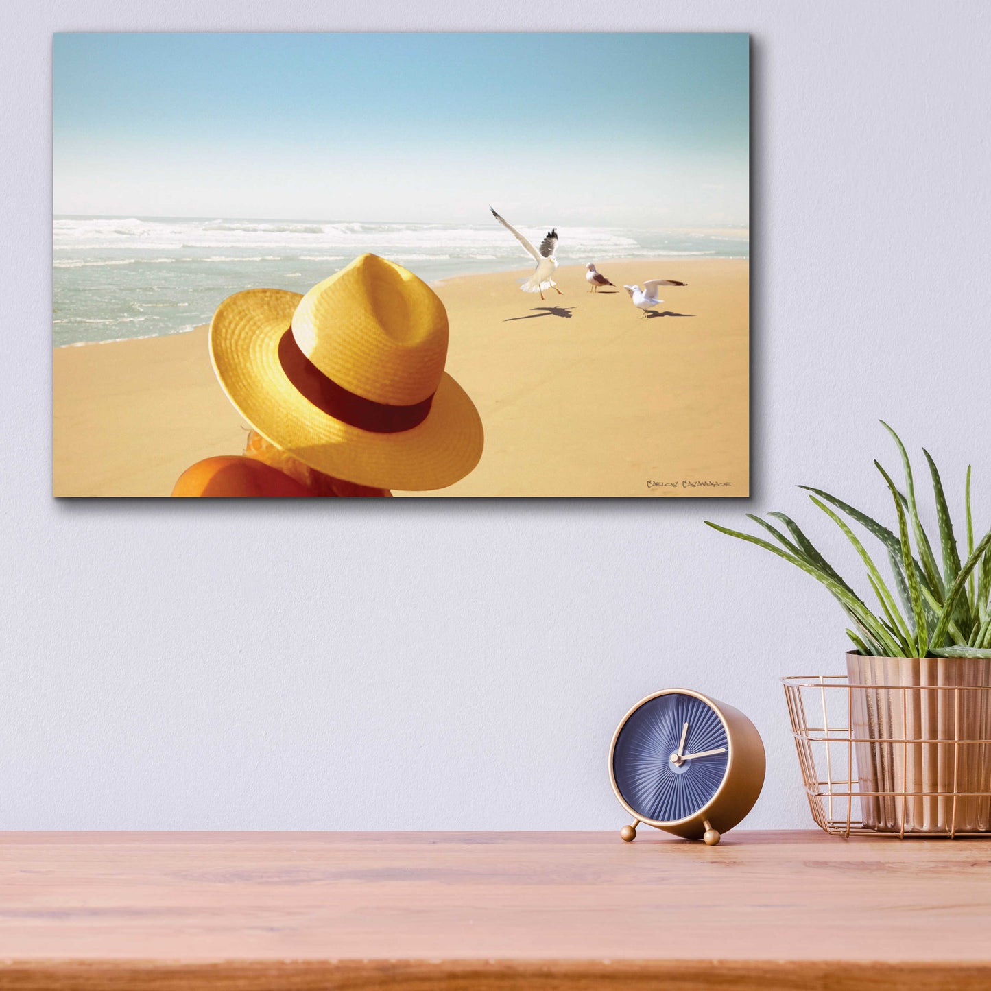 Epic Art 'Memories on the Beach 2' by Carlos Casamayor, Acrylic Glass Wall Art,16x12