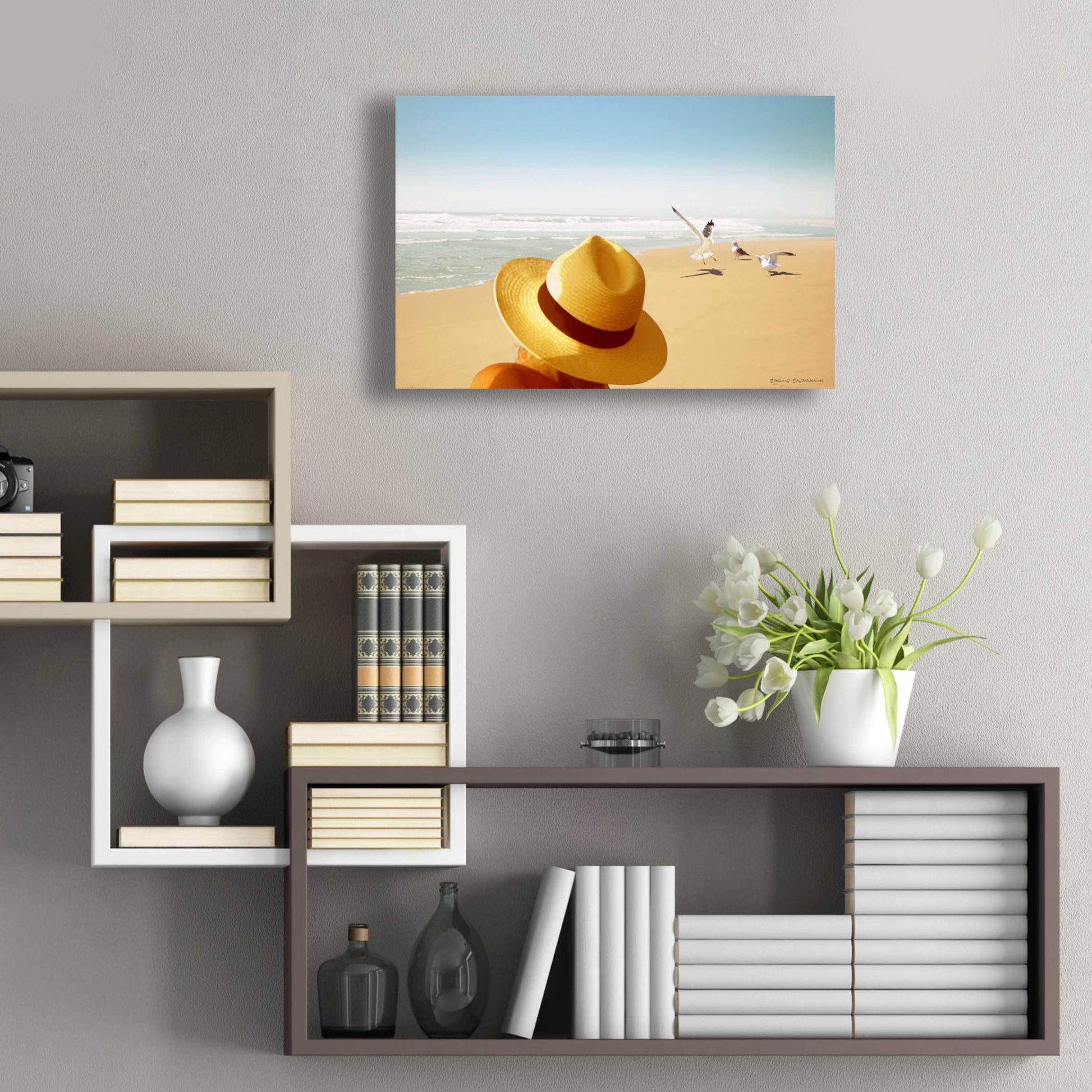 Epic Art 'Memories on the Beach 2' by Carlos Casamayor, Acrylic Glass Wall Art,24x16