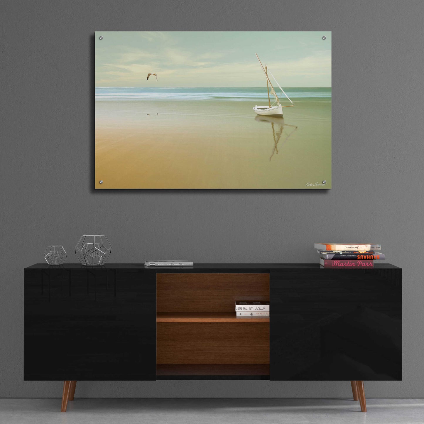 Epic Art 'Soft Sunrise on the Beach 1' by Carlos Casamayor, Acrylic Glass Wall Art,36x24