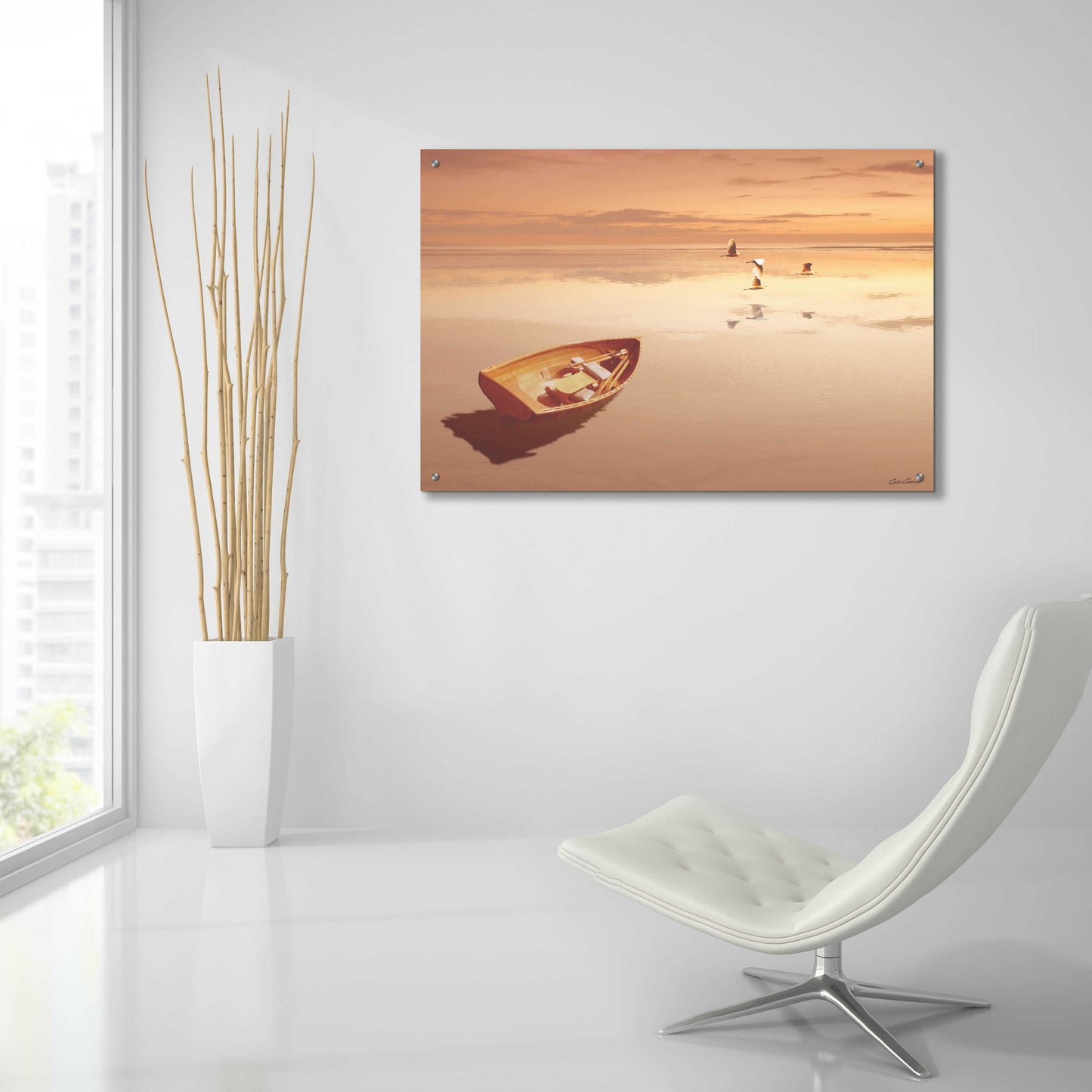 Epic Art 'Soft Sunrise on the Beach 2' by Carlos Casamayor, Acrylic Glass Wall Art,36x24