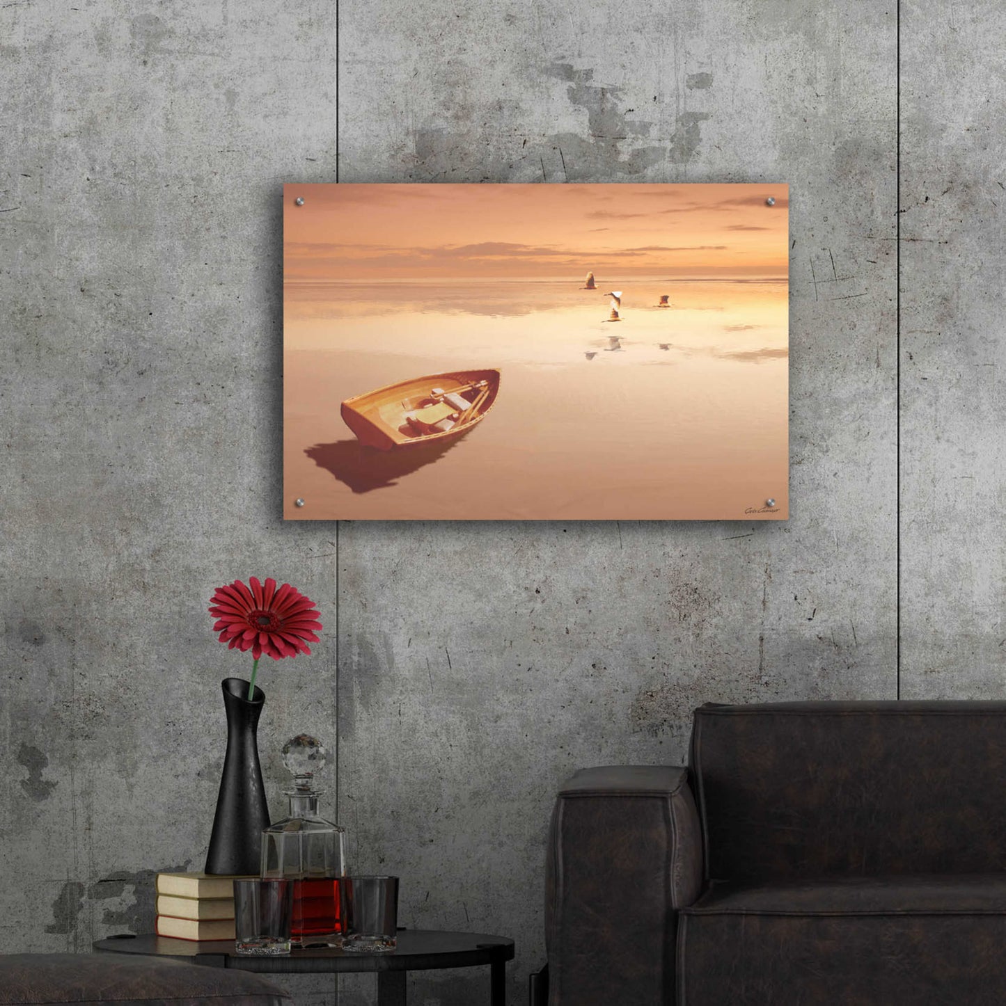 Epic Art 'Soft Sunrise on the Beach 2' by Carlos Casamayor, Acrylic Glass Wall Art,36x24