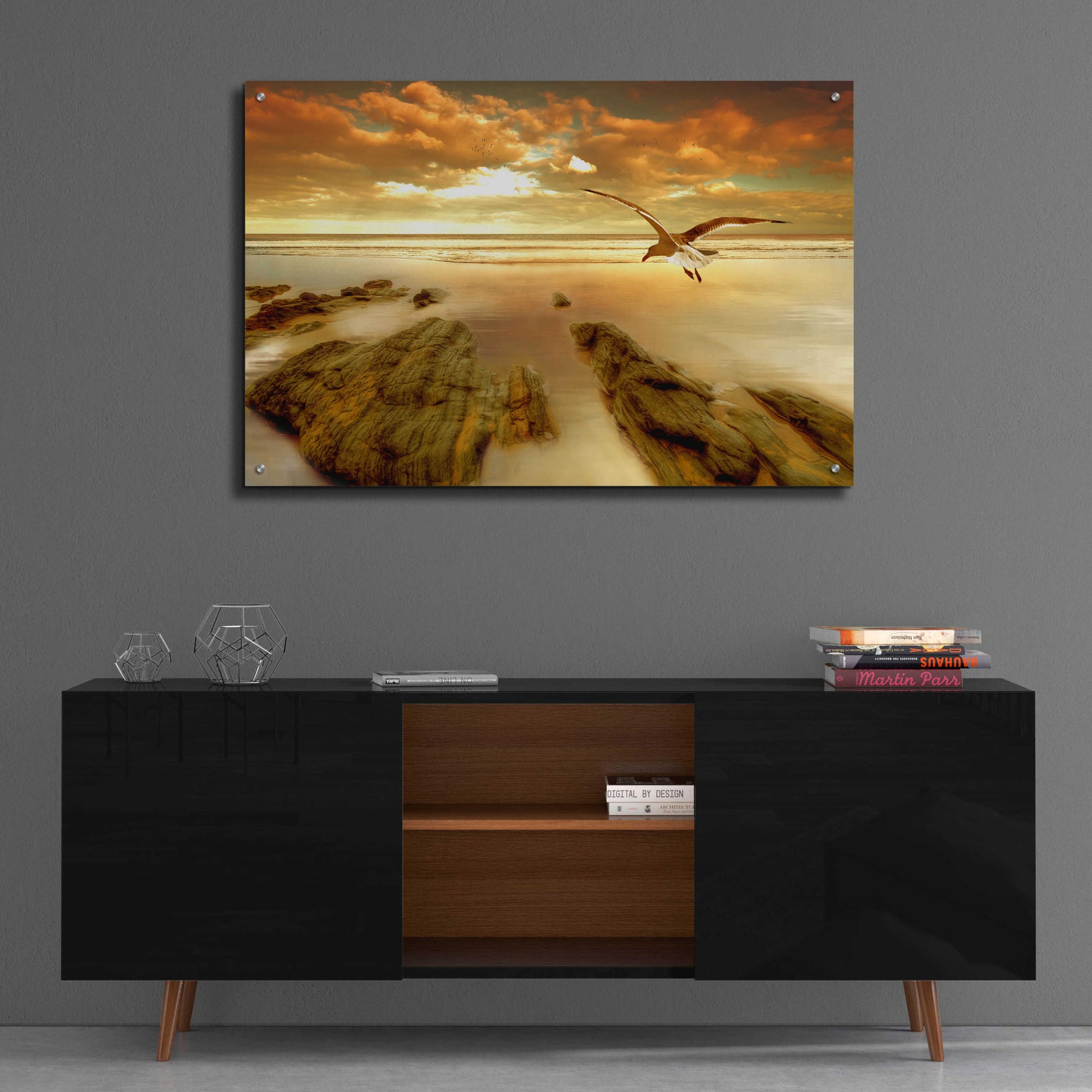 Epic Art 'Soft Sunrise on the Beach 4' by Carlos Casamayor, Acrylic Glass Wall Art,36x24