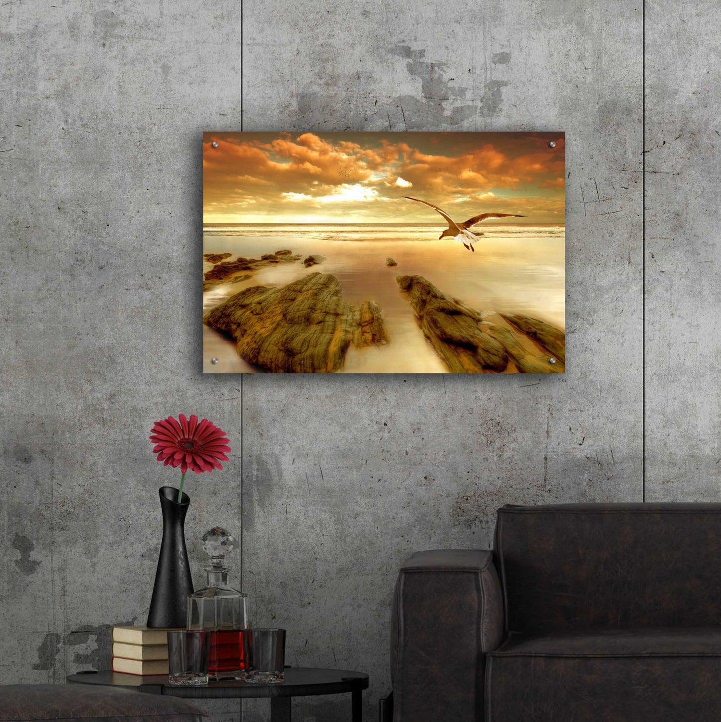 Epic Art 'Soft Sunrise on the Beach 4' by Carlos Casamayor, Acrylic Glass Wall Art,36x24