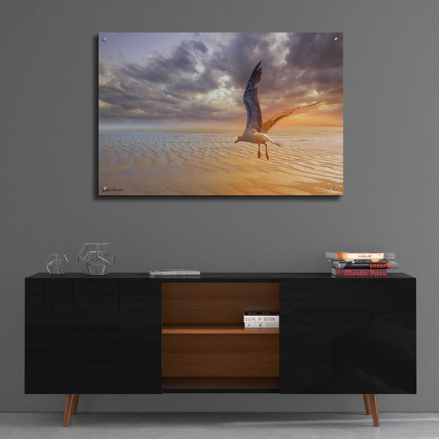 Epic Art 'Soft Sunrise on the Beach 5' by Carlos Casamayor, Acrylic Glass Wall Art,36x24