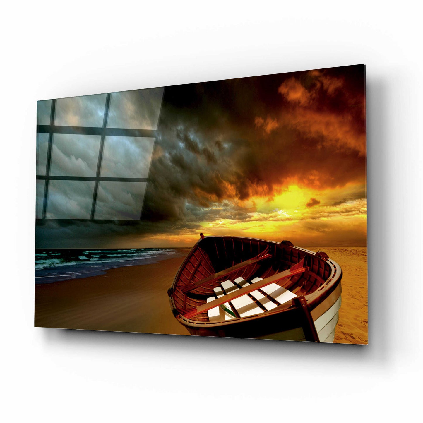 Epic Art 'Soft Sunrise on the Beach 9' by Carlos Casamayor, Acrylic Glass Wall Art,16x12