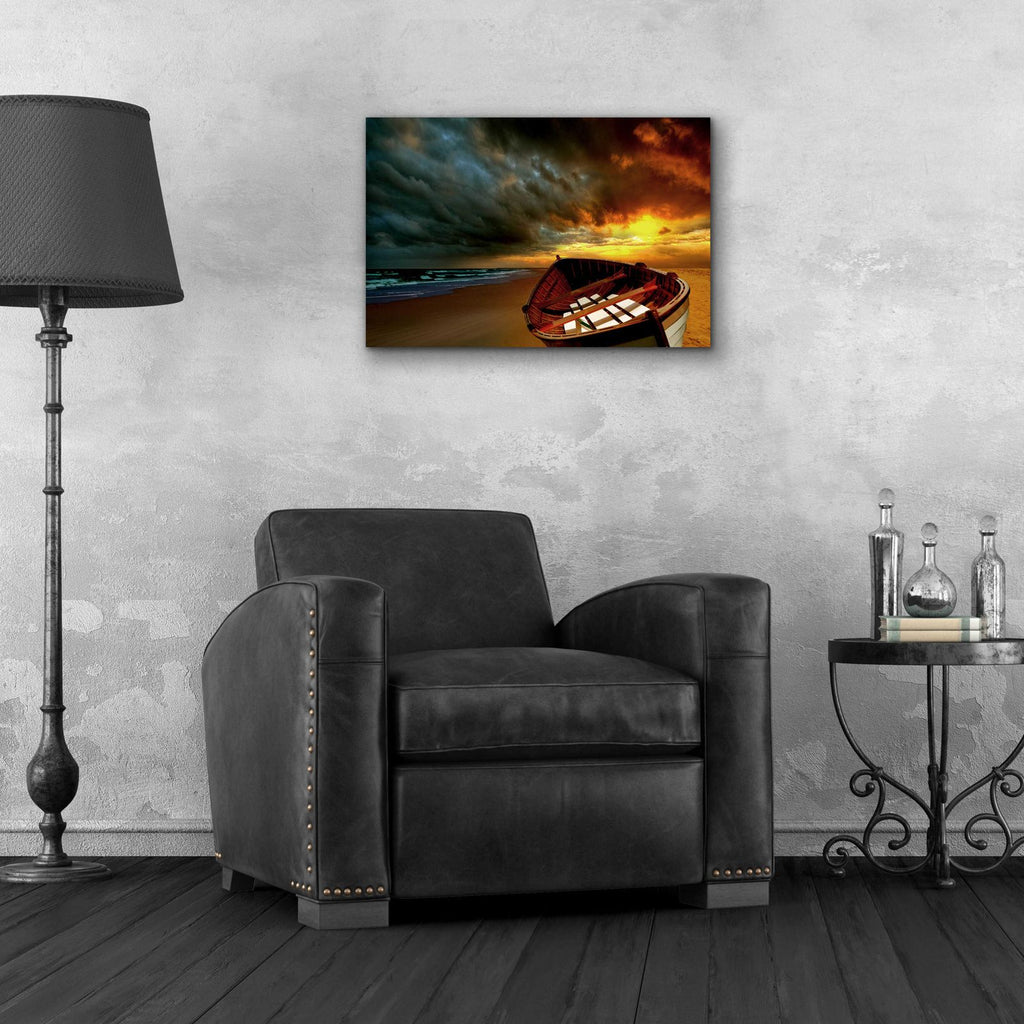 Soft Sunrise on the Beach 9 by Carlos Casamayor - 24x16 acrylic wall art in a room
