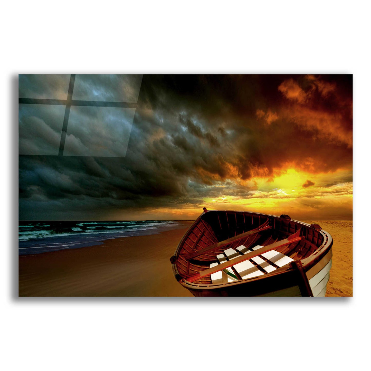 Epic Art 'Soft Sunrise on the Beach 9' by Carlos Casamayor, Acrylic Glass Wall Art,24x16