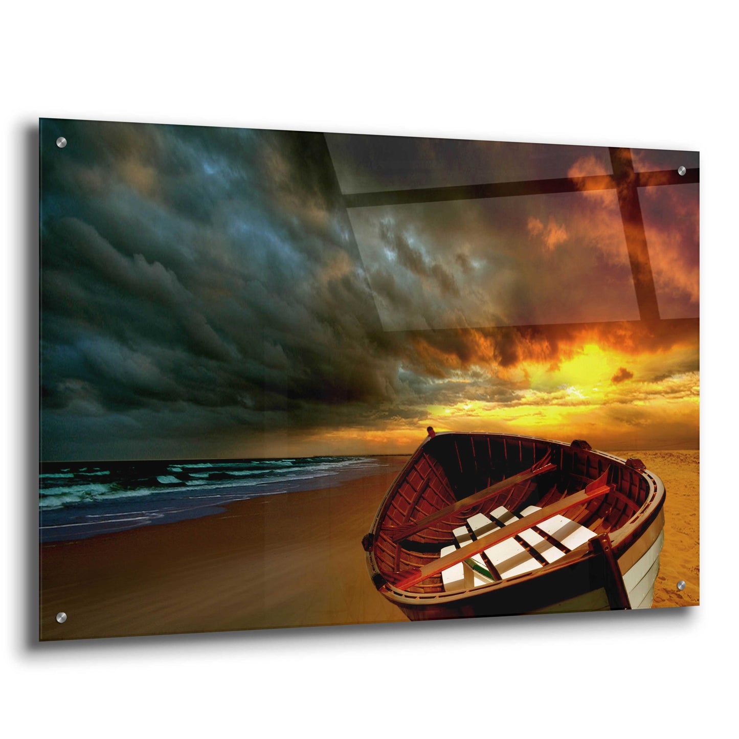 Epic Art 'Soft Sunrise on the Beach 9' by Carlos Casamayor, Acrylic Glass Wall Art,36x24