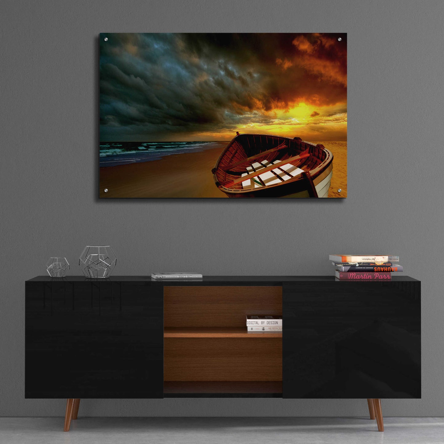 Epic Art 'Soft Sunrise on the Beach 9' by Carlos Casamayor, Acrylic Glass Wall Art,36x24