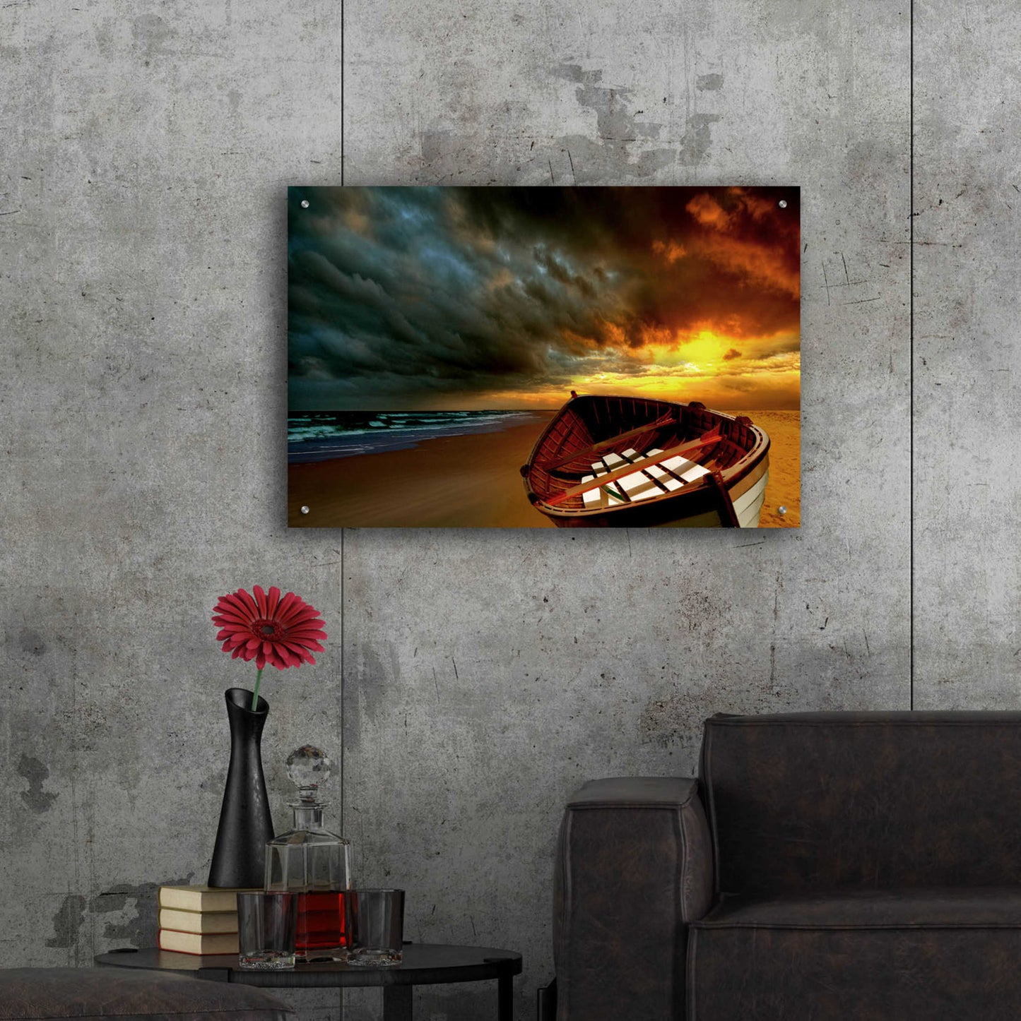 Epic Art 'Soft Sunrise on the Beach 9' by Carlos Casamayor, Acrylic Glass Wall Art,36x24