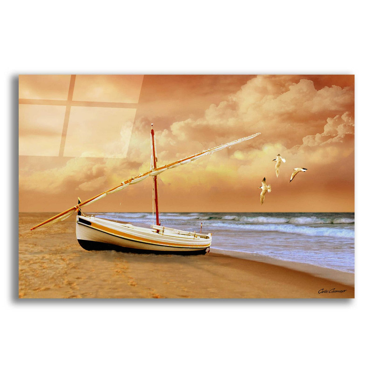 Soft Sunrise on the Beach 10 by Carlos Casamayor acrylic glass wall art
