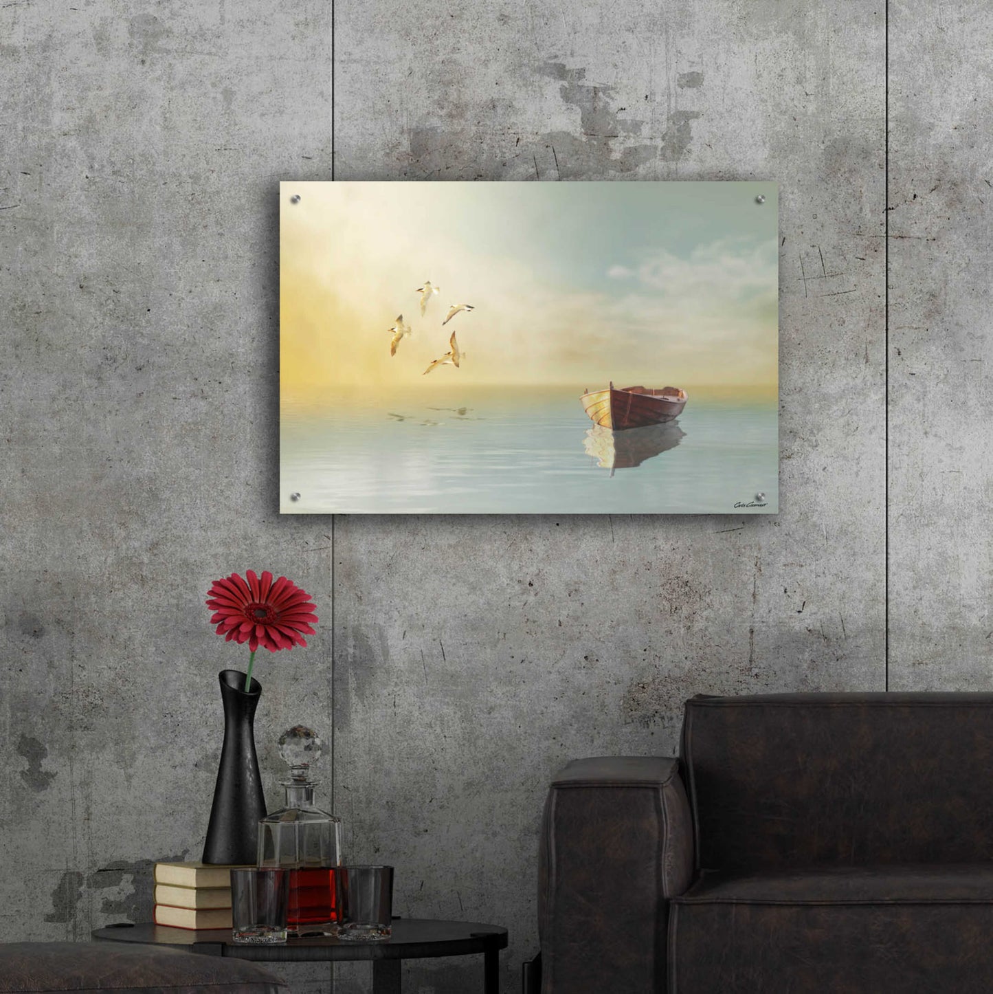 Epic Art 'Soft Sunrise on the Beach 11' by Carlos Casamayor, Acrylic Glass Wall Art,36x24