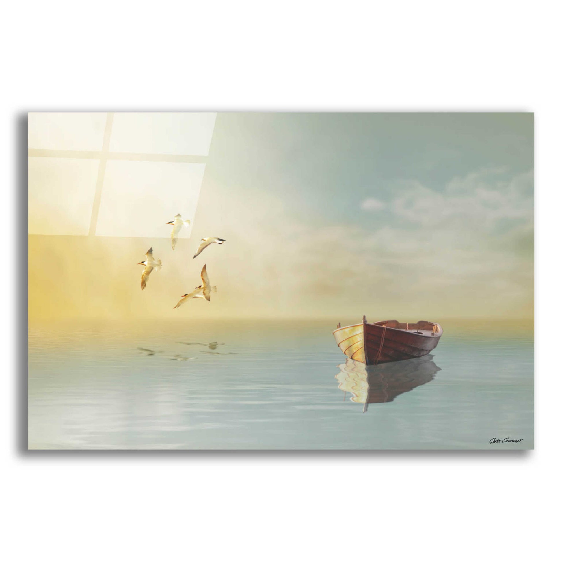 Epic Art 'Soft Sunrise on the Beach 11' by Carlos Casamayor, Acrylic Glass Wall Art