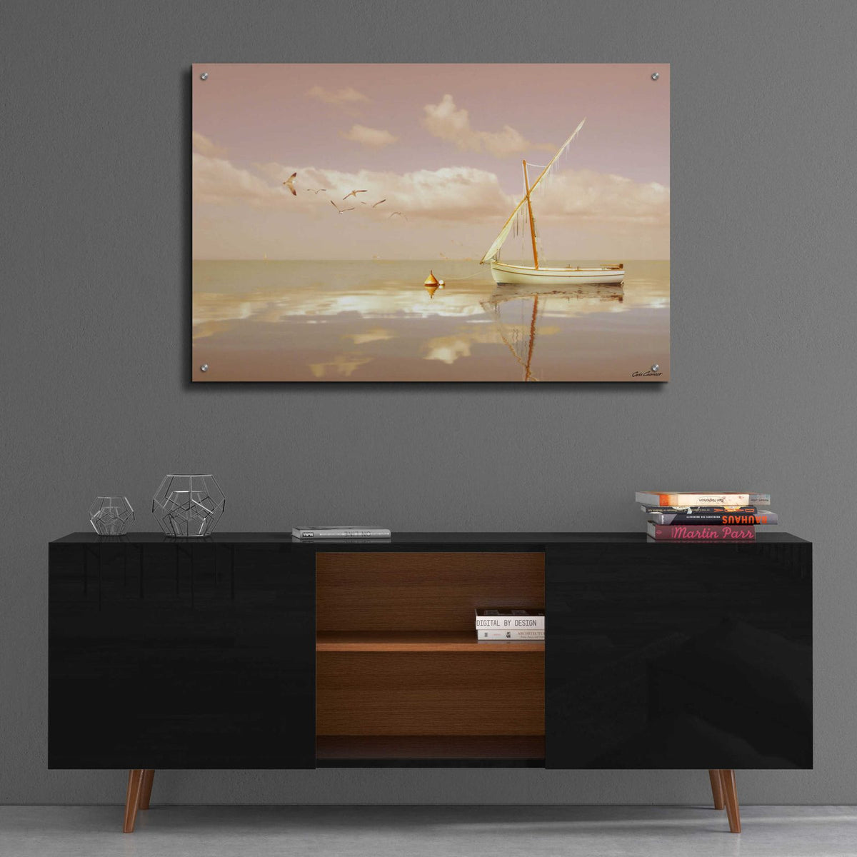 Soft Sunrise on the Beach 12 by Carlos Casamayor - 36x24 acrylic wall art in a room